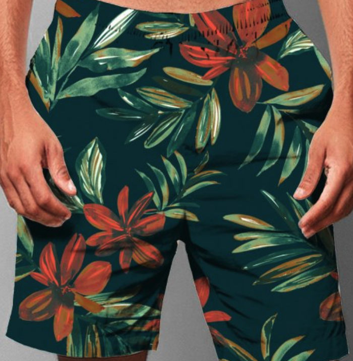 Tropical botanical textile design