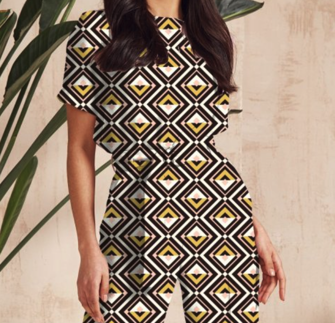 red white and navy blue nautical geometric pattern