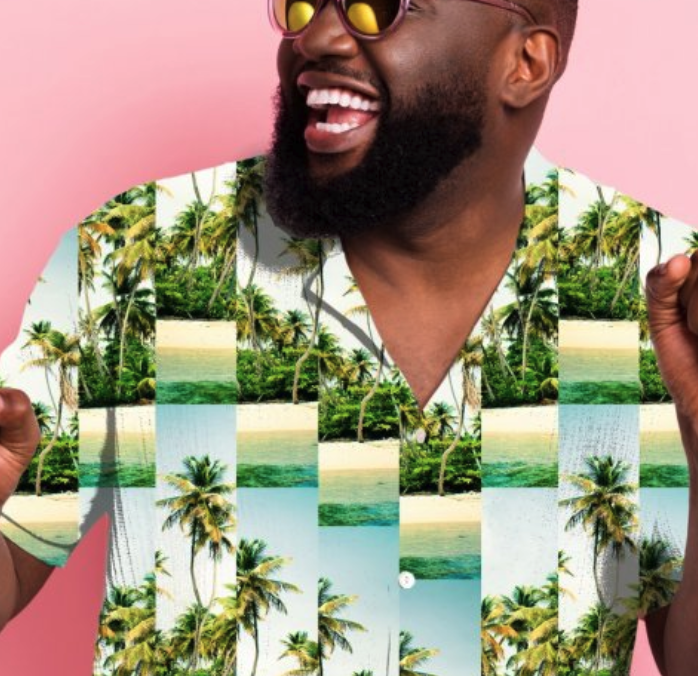 Photographic Beach Print for mens
