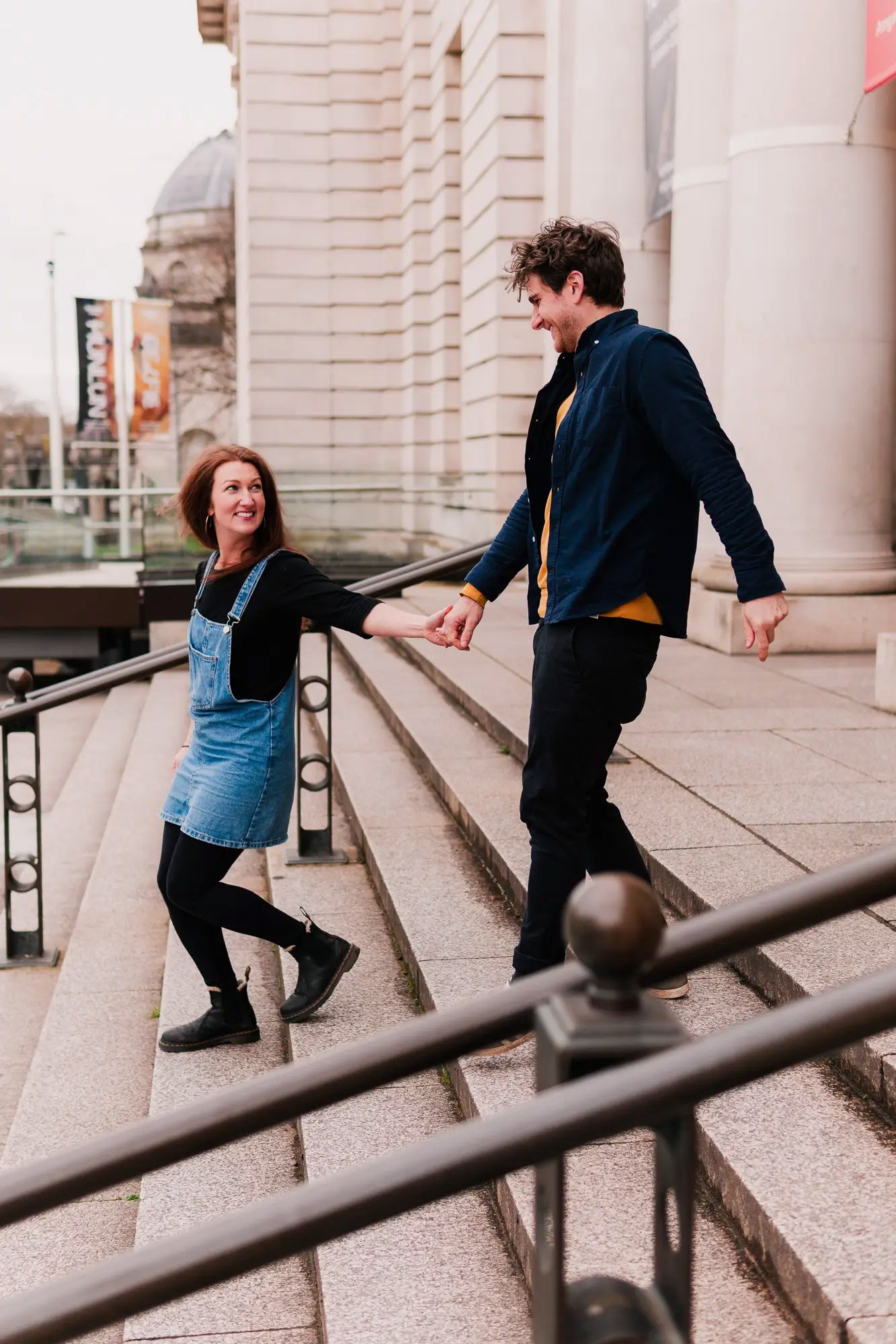 Cardiff Museum candid couples photography by Luke Tattersall.