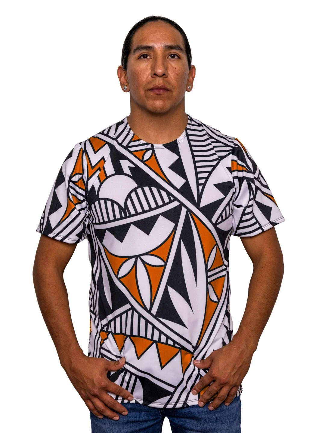 Signature Performance Tee - Black, White, & Orange