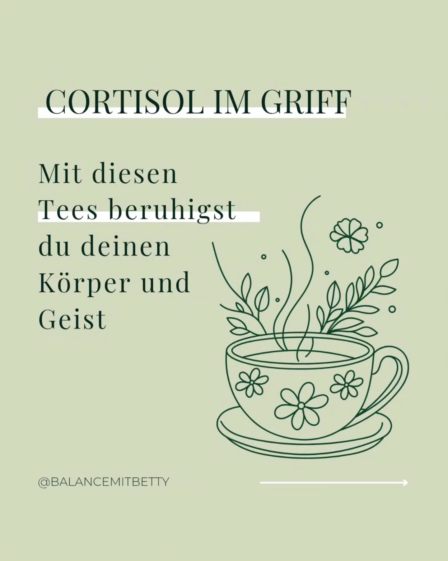Diese Tees k&ouml;nnen dir helfen, den Cortisolspiegel zu senken! 🌿☕

Wusstest du, dass chronischer Stress deinen Cortisolspiegel dauerhaft erh&ouml;ht? 

Das Stresshormon Cortisol ist wichtig, um in Belastungssituationen zu funktionieren, doch ein 