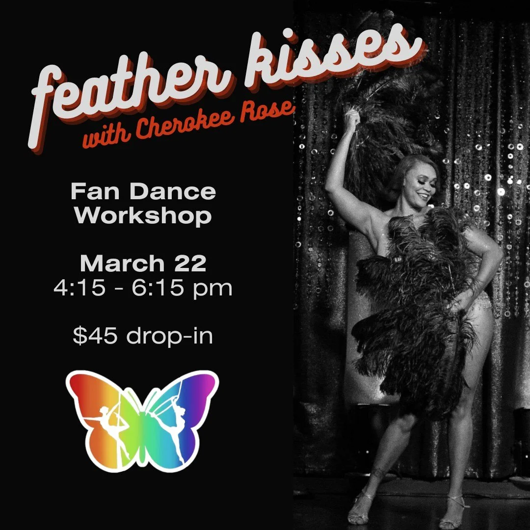 Learn the classic, elegant and cheeky art of burlesque dancing with feather fans in this workshop with Cherokee Rose! Please note that fans will NOT be provided&mdash;please purchase or bring your own. 

Link in bio to sign up!