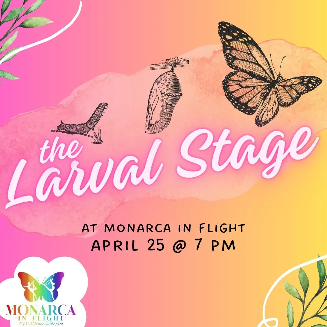 Come hang out on Saturday, April 25 at 7 pm for the Larval Stage! Show your work in progress, try some improv, or simply watch your fellow classmates and instructors.