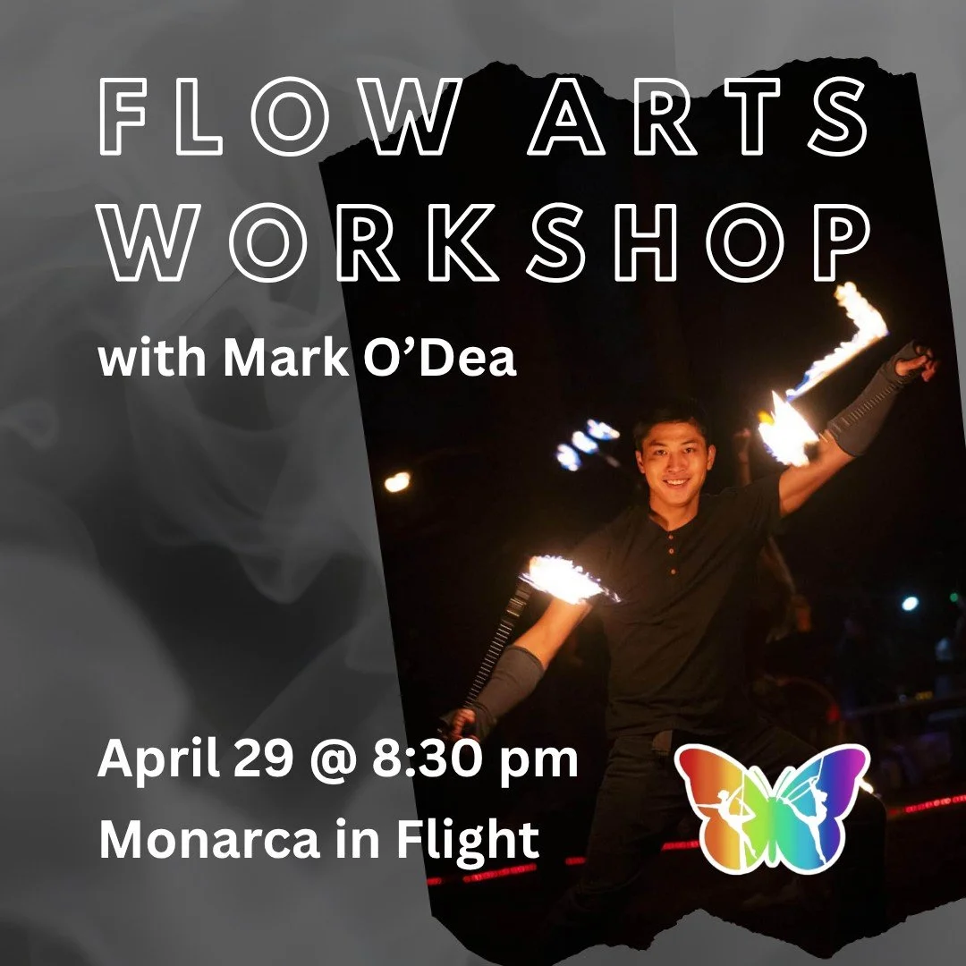 Mark is back with his flow arts poi workshop next week! Sign up on mindbody.