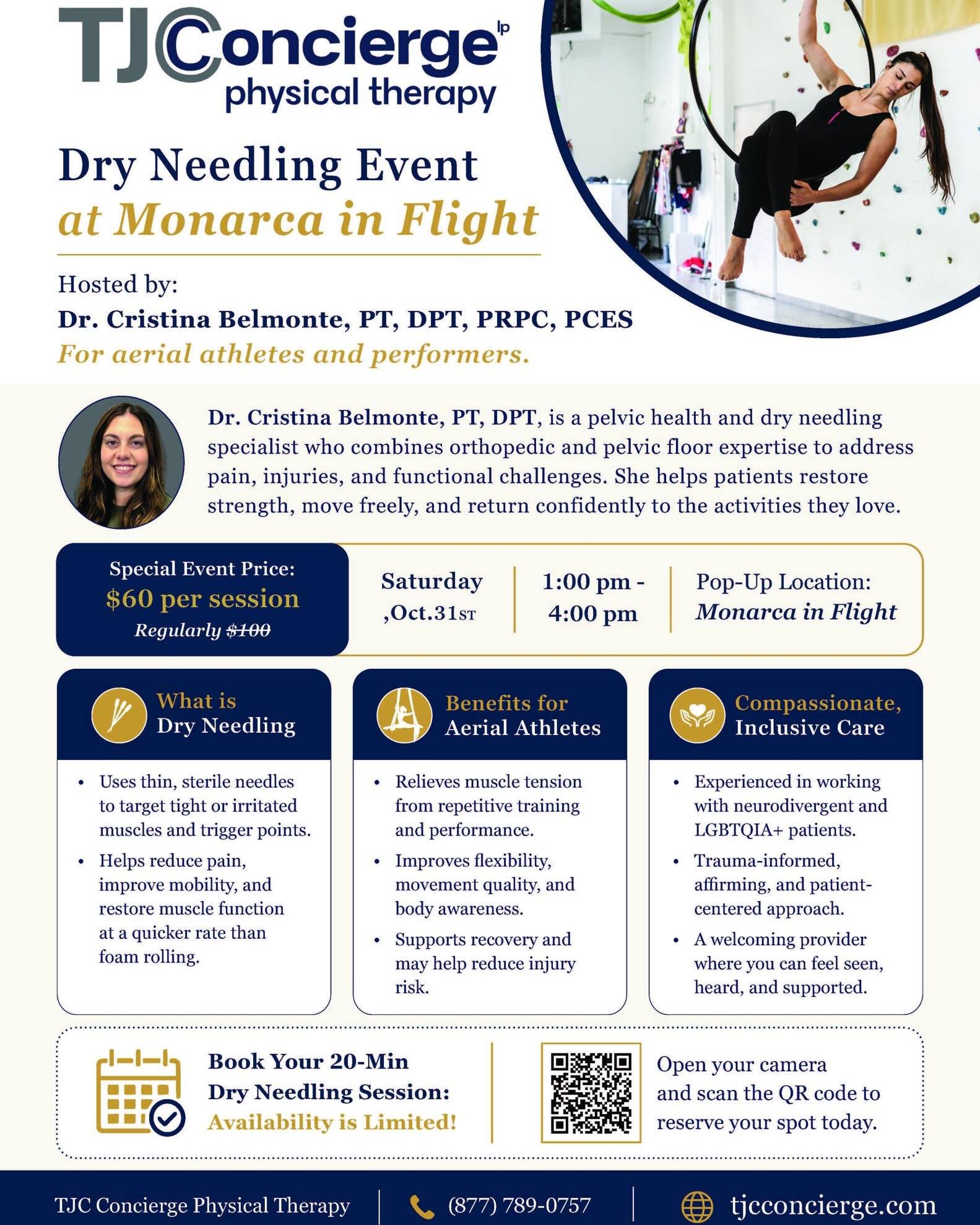 Dry needling is back at Monarca on Oct 31! Link in bio to sign up.