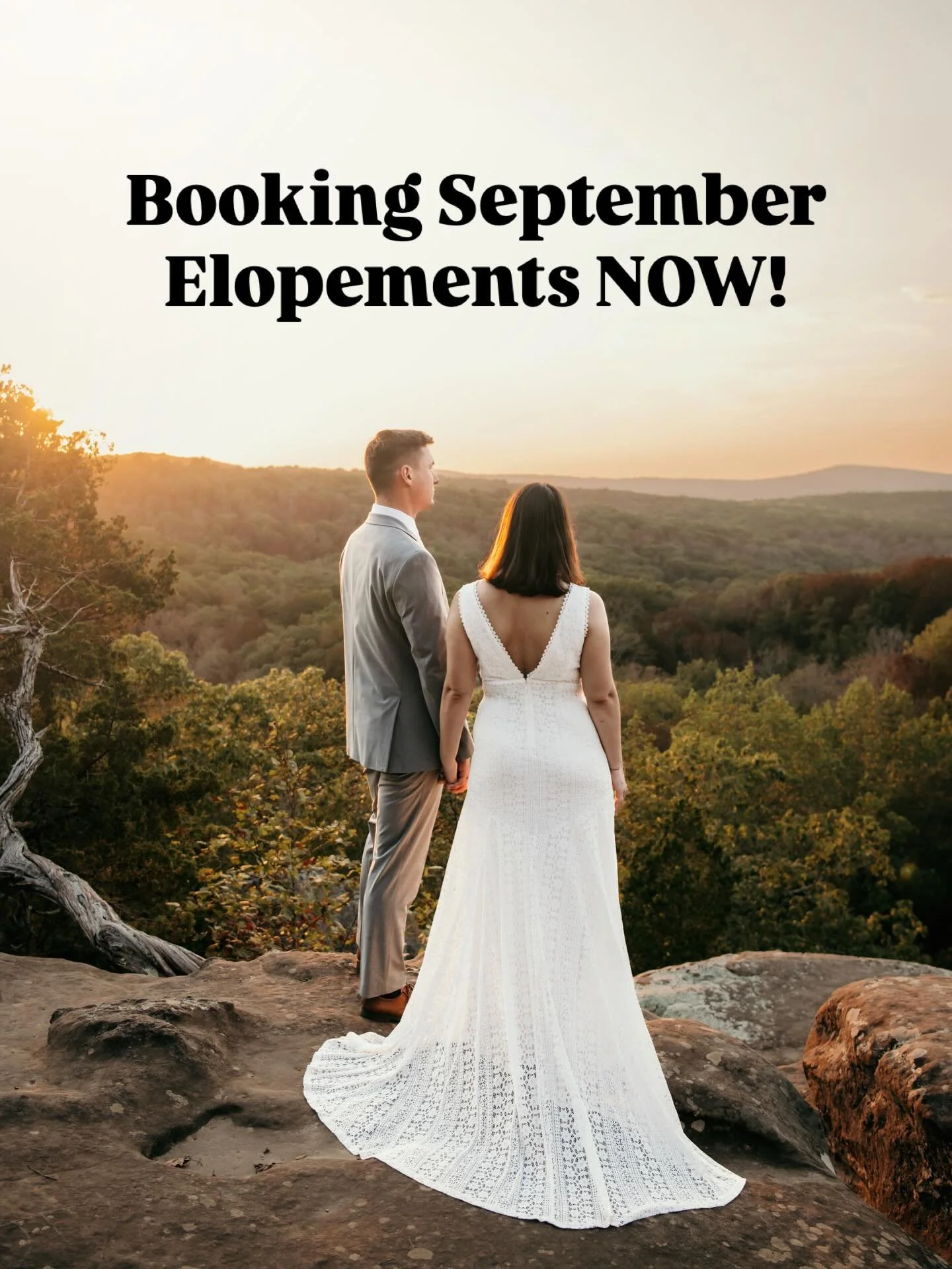 Our elopement calendar is filling up for 2026.  If you are interested in saying I Do with an intimate feel please let me know asap!  September is one of my favorite months to shoot the Shawnee.  Check out one of my favorite September elopements here: