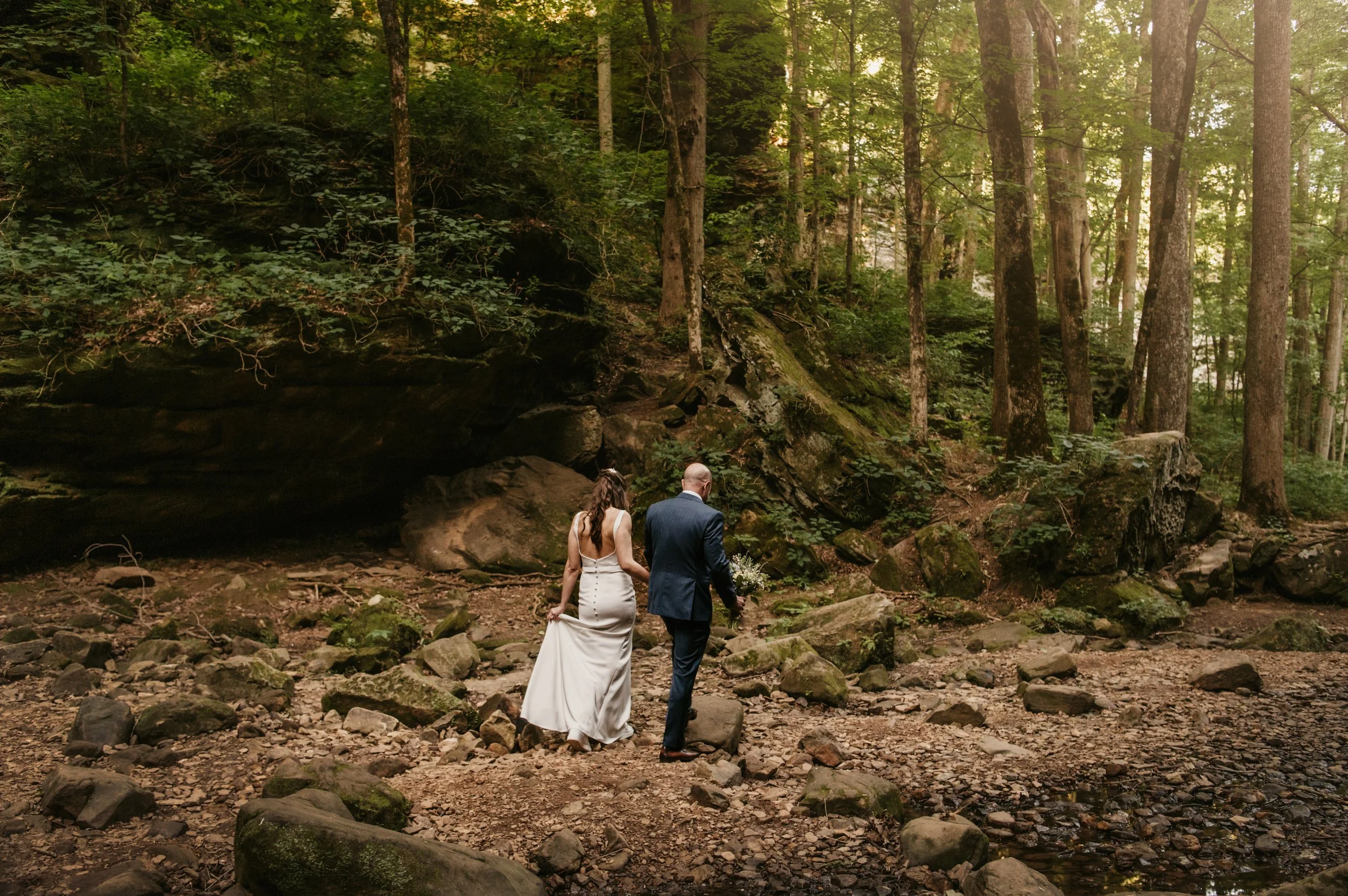 Escaping Chicago for a Sunrise Elopement in Ferne Clyffe State Park
