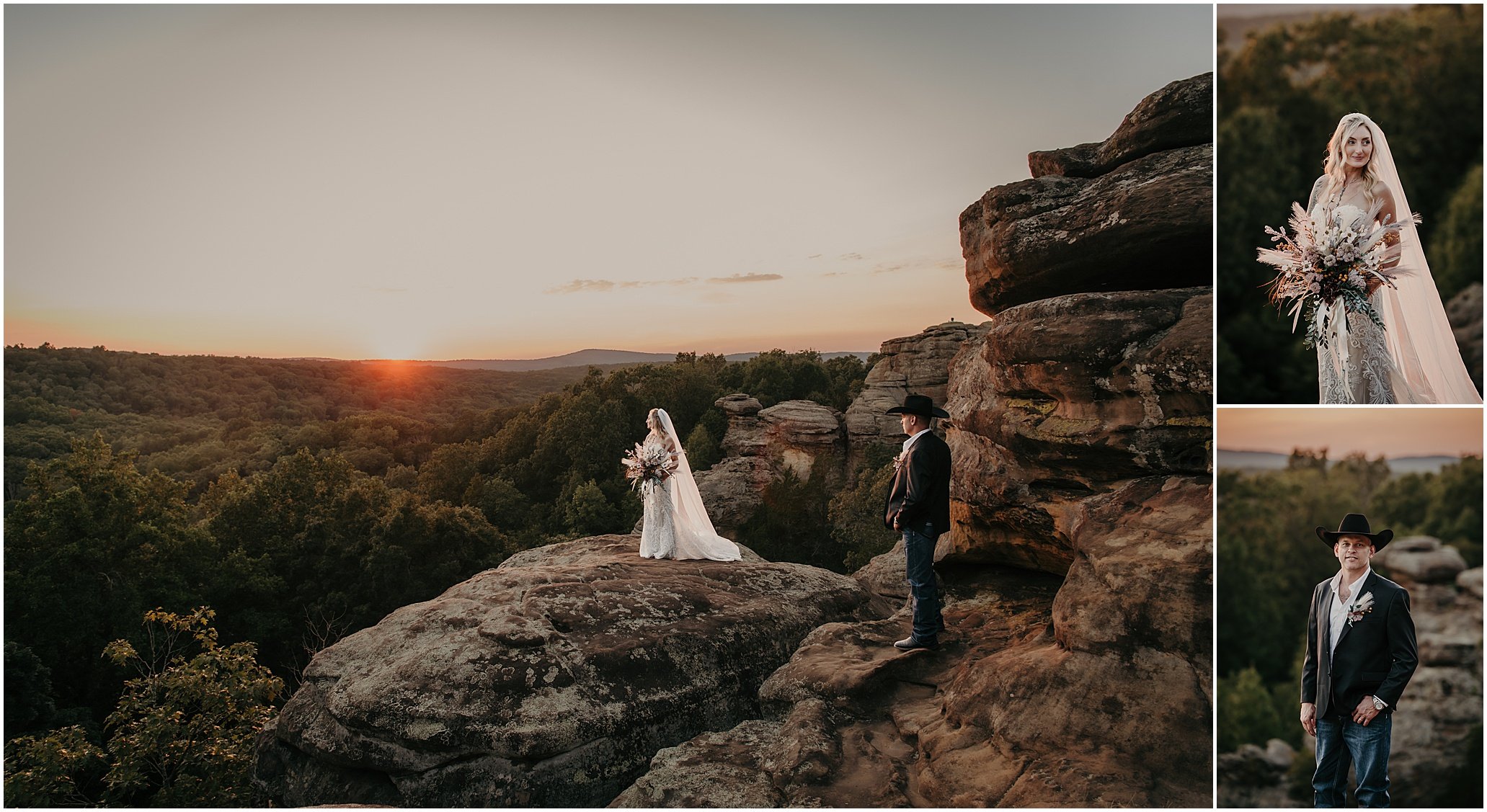 cave in rock garden of gods elopement in Southern Illinois Shawnee National Forest