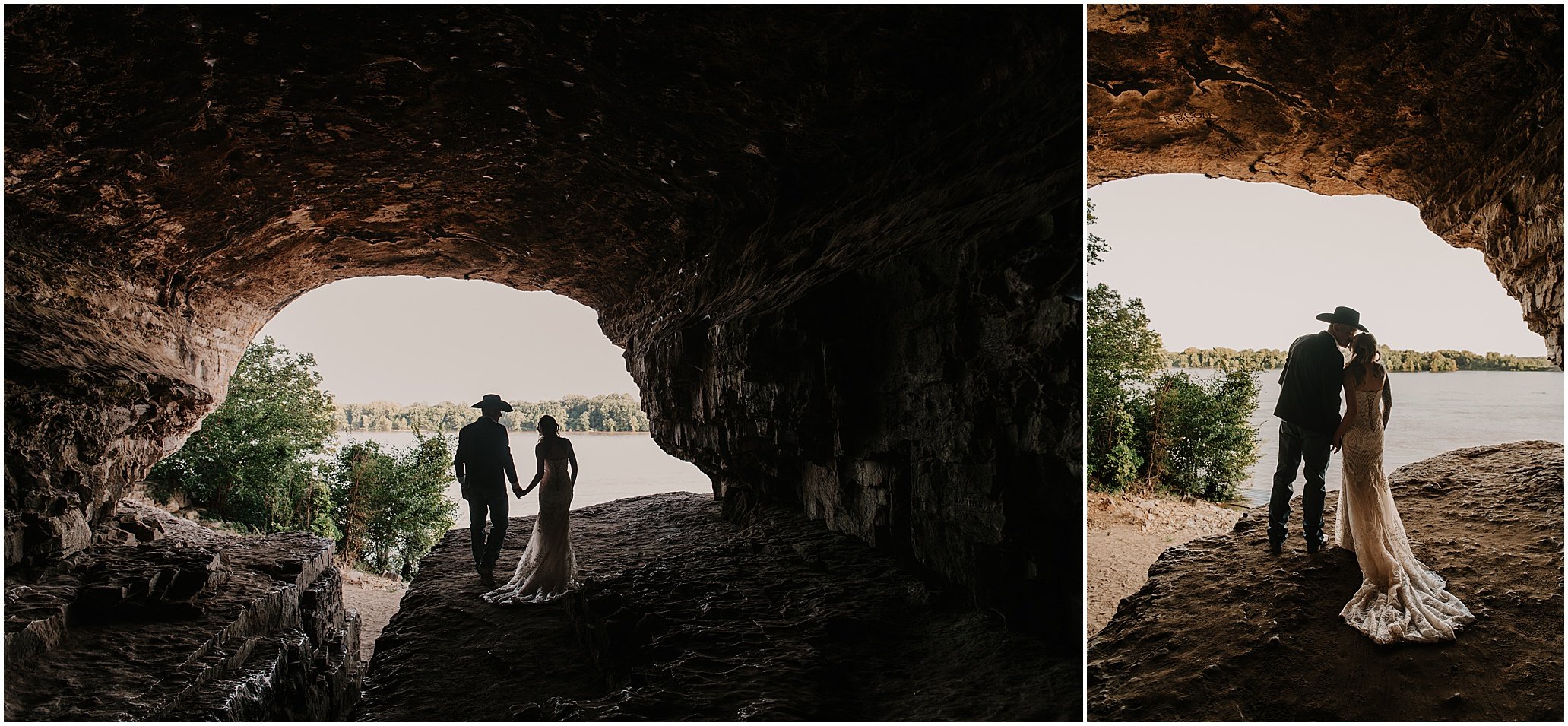 cave in rock garden of gods elopement in Southern Illinois Shawnee National Forest