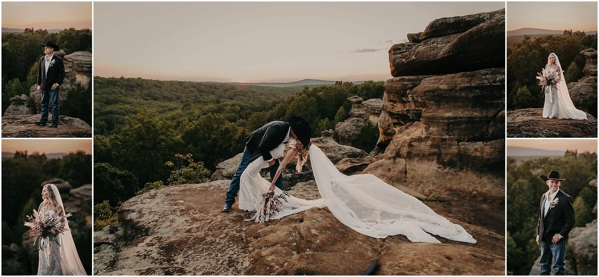 cave in rock garden of gods elopement in Southern Illinois Shawnee National Forest