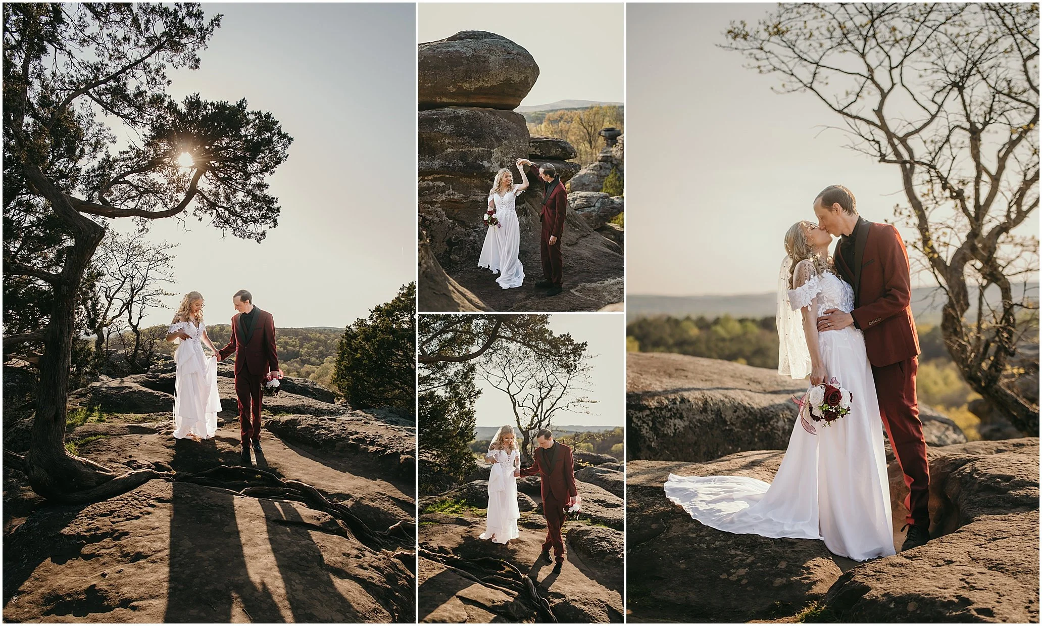 couple at garden of gods in the spring