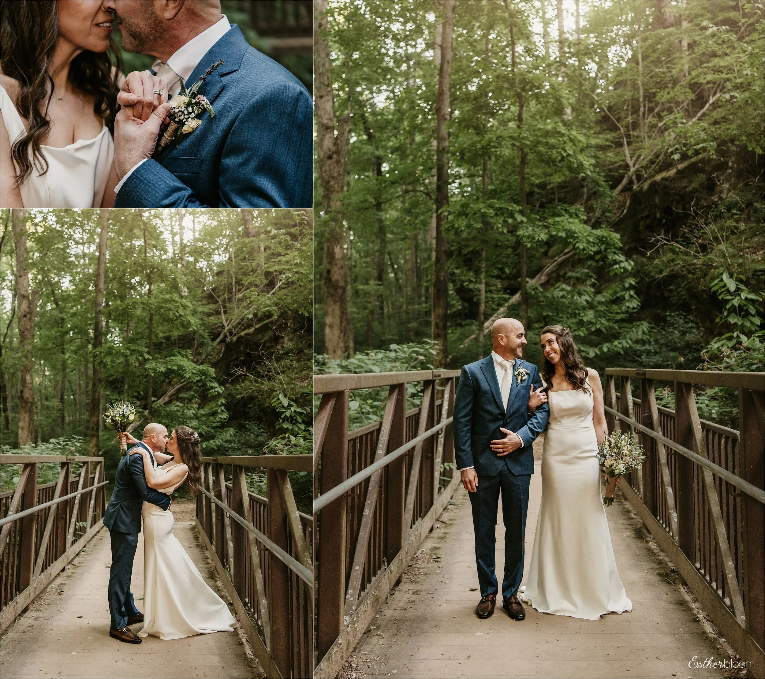 Chicago couple elopes to southern Illinois Ferne Clyffe in the Shawnee National Forest for intimate wedding