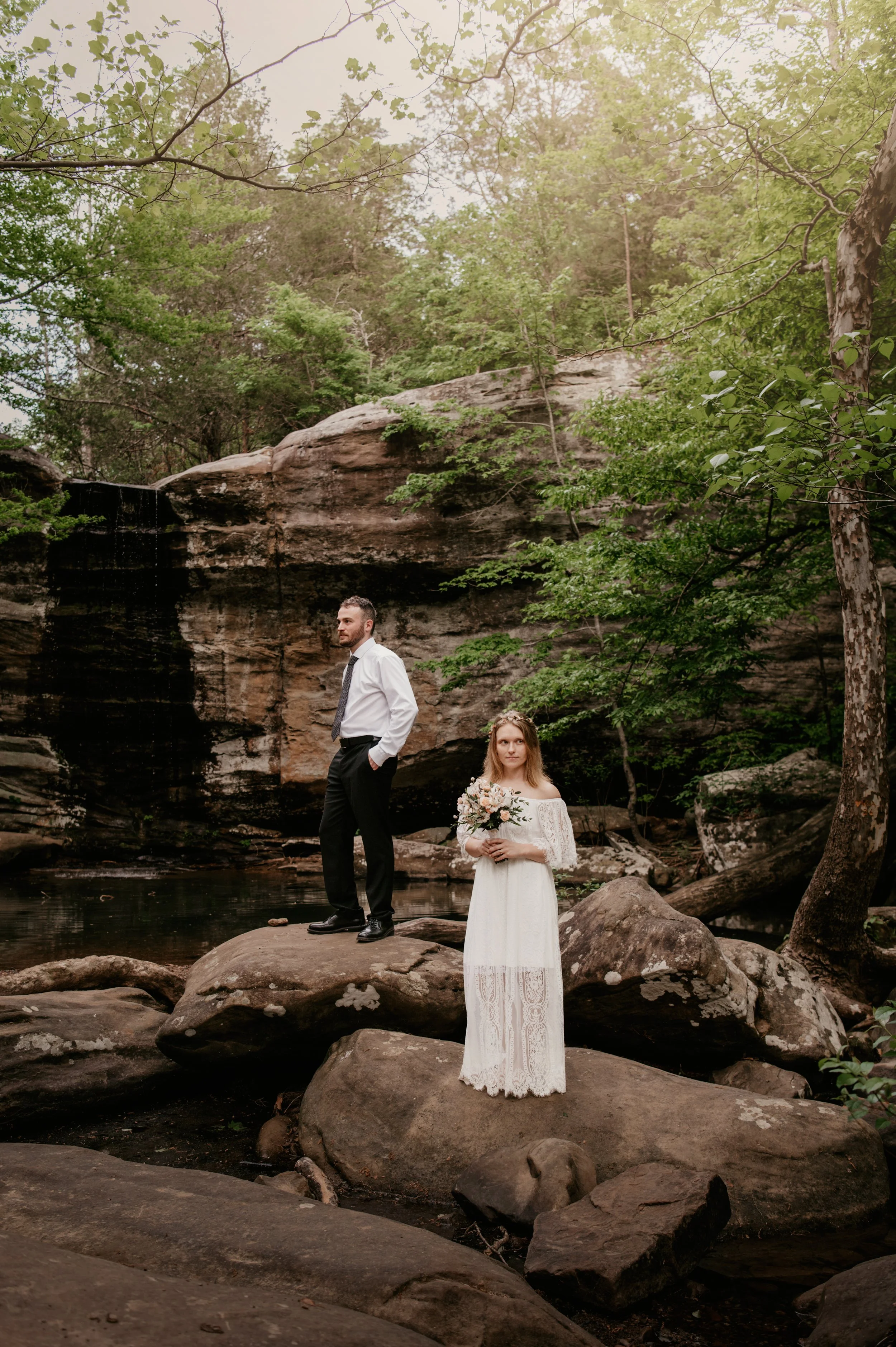 Jackson falls southern Illinois Shawnee National Forest elopement