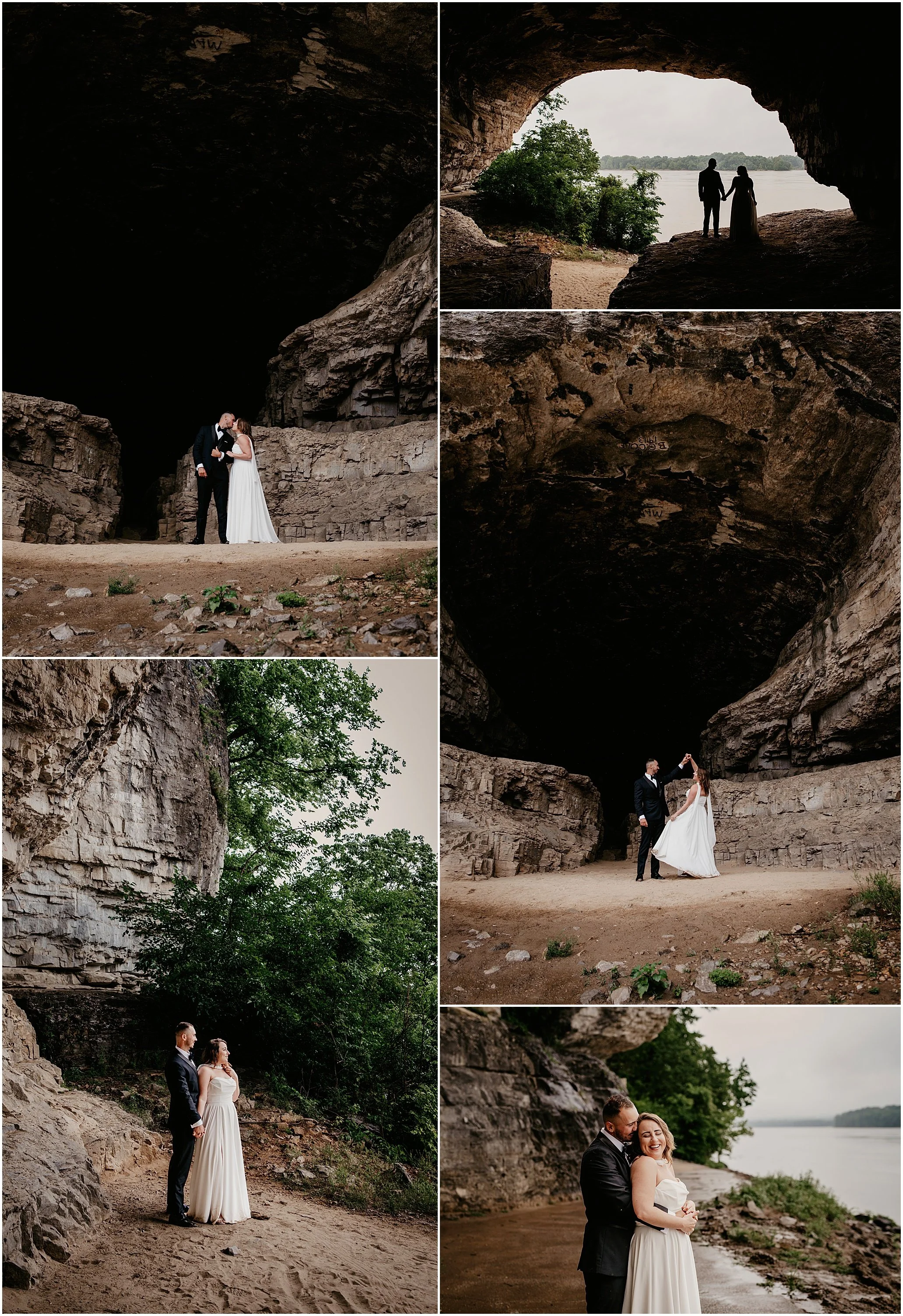 adventure elopement in Southern Illinois on the Ohio River near The Shawnee National Forest