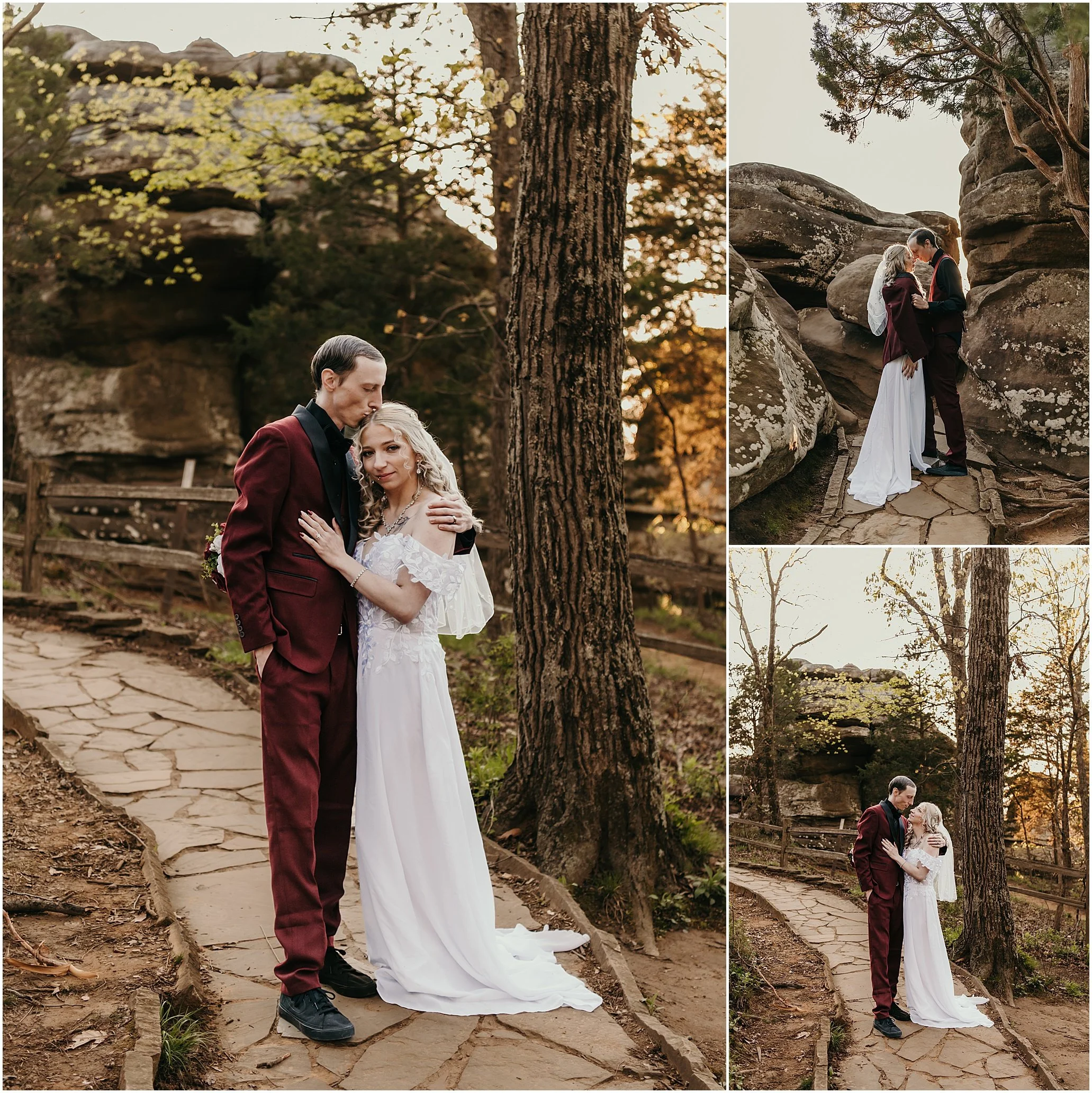 Shawnee National Forest wedding elopement at garden of gods