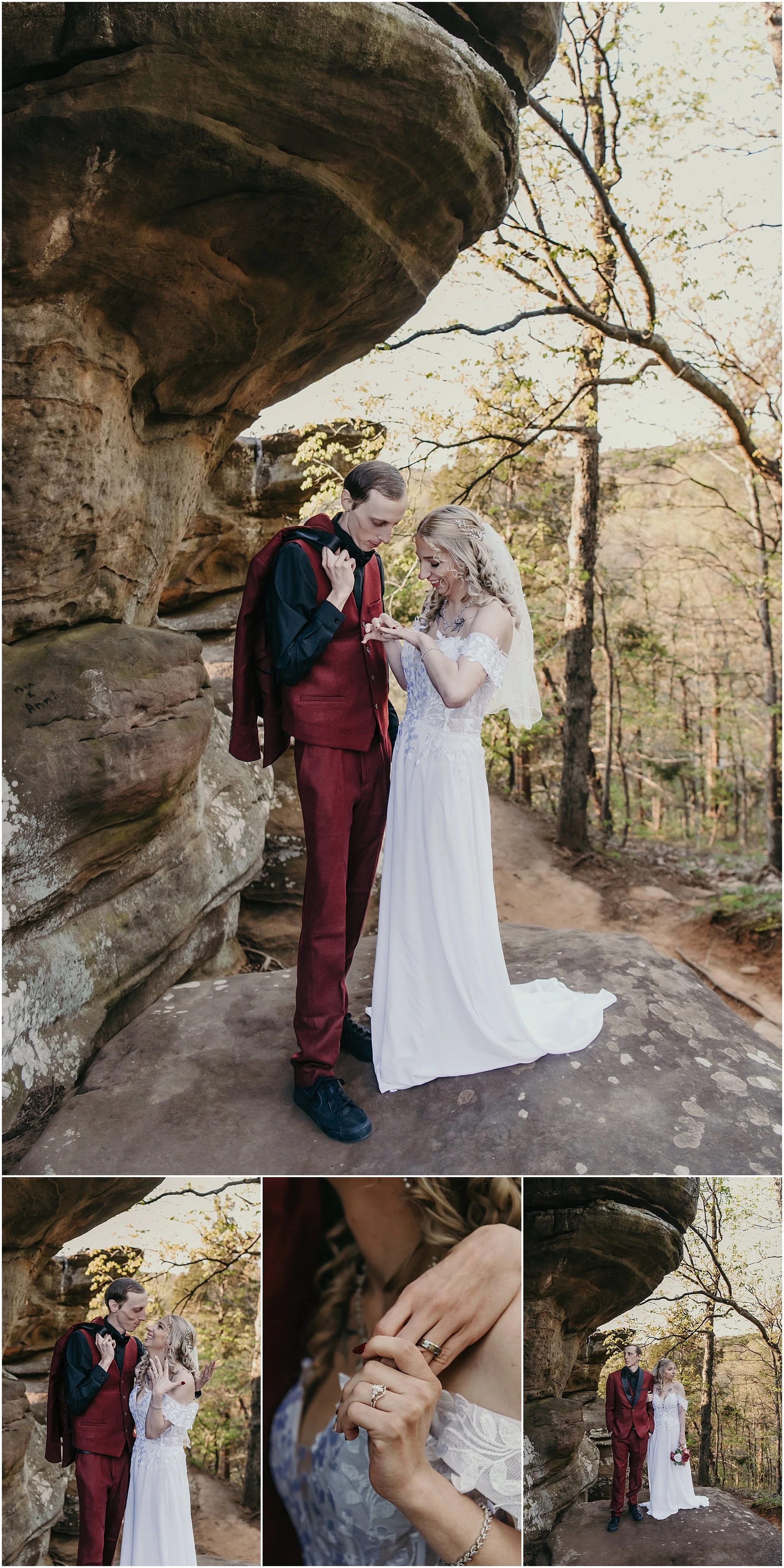 hiking elopement photoshoot at garden of gods