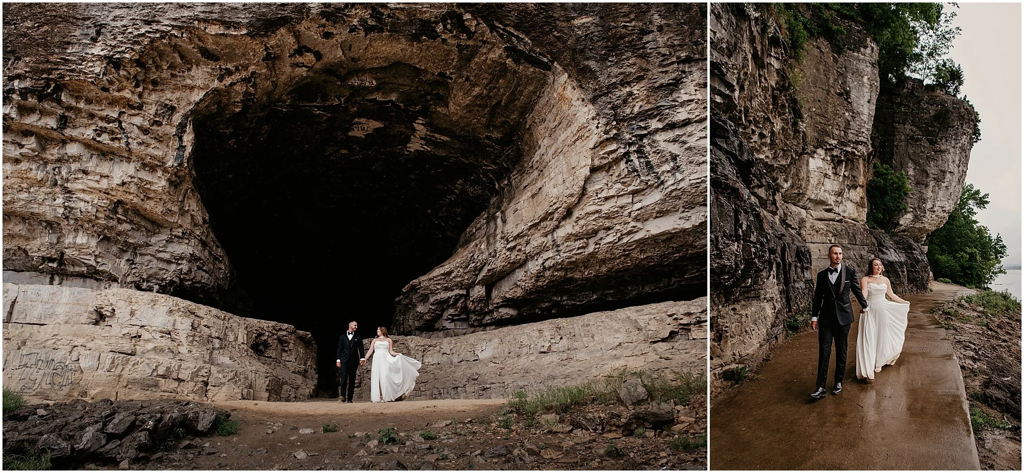 adventure elopement in Southern Illinois on the Ohio River near The Shawnee National Forest