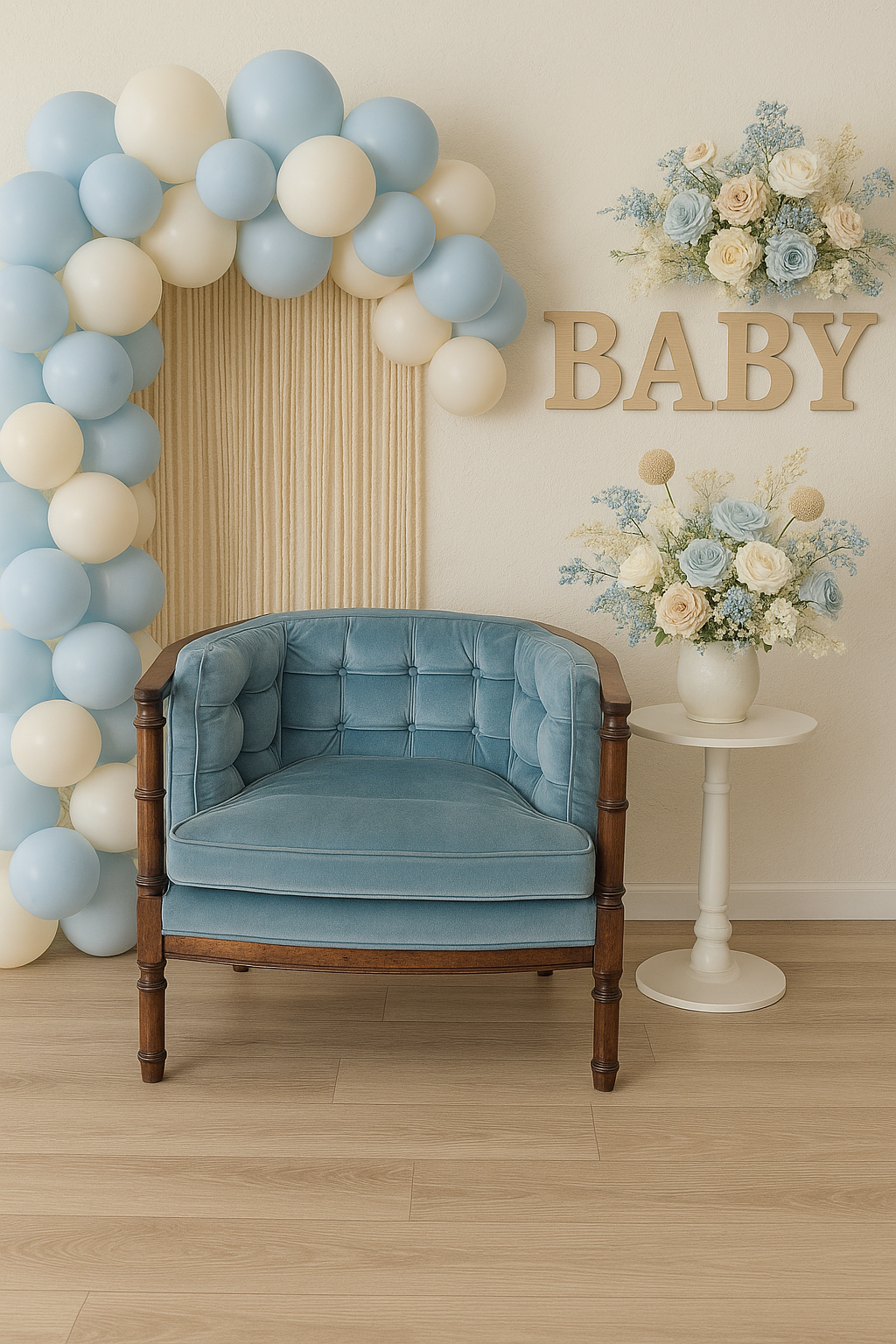 Blue Velvet Chair