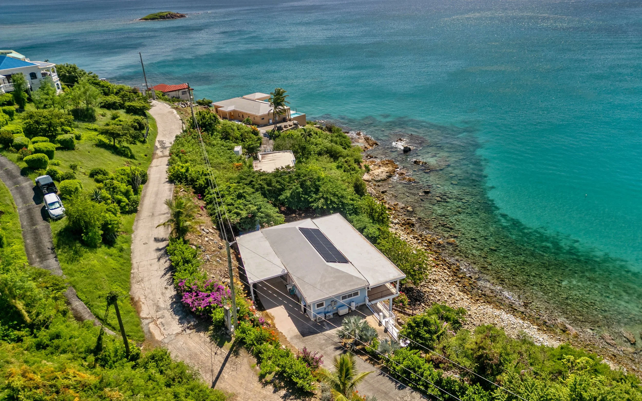 Arial view of property