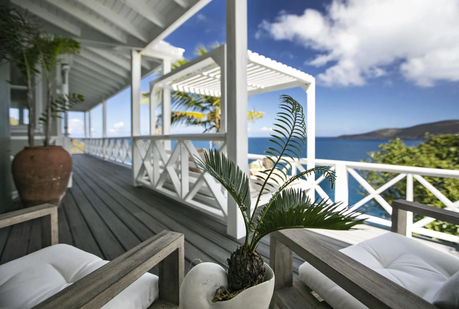 Covered Veranda Lounge with Ocean Views
