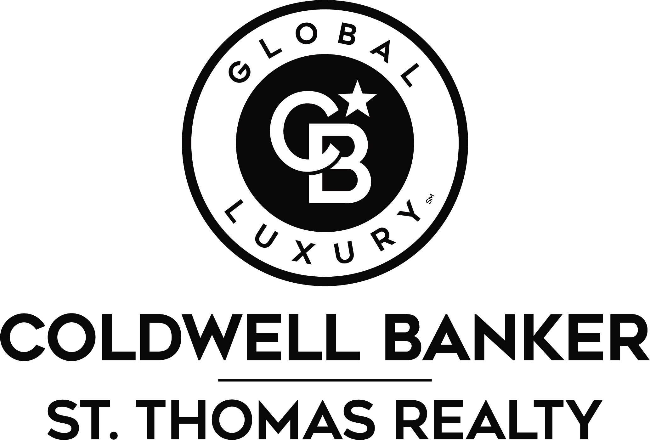 Coldwell Banker Realty logo with a circular black and white emblem featuring the initials GCB, a star, and the words Gala Lounge Realty around the circle.