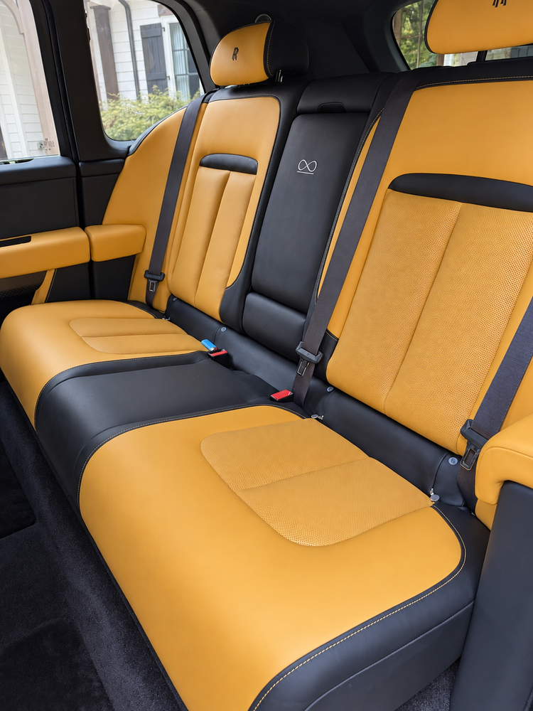Cullinan rear seats after leather coating in Lawrenceville