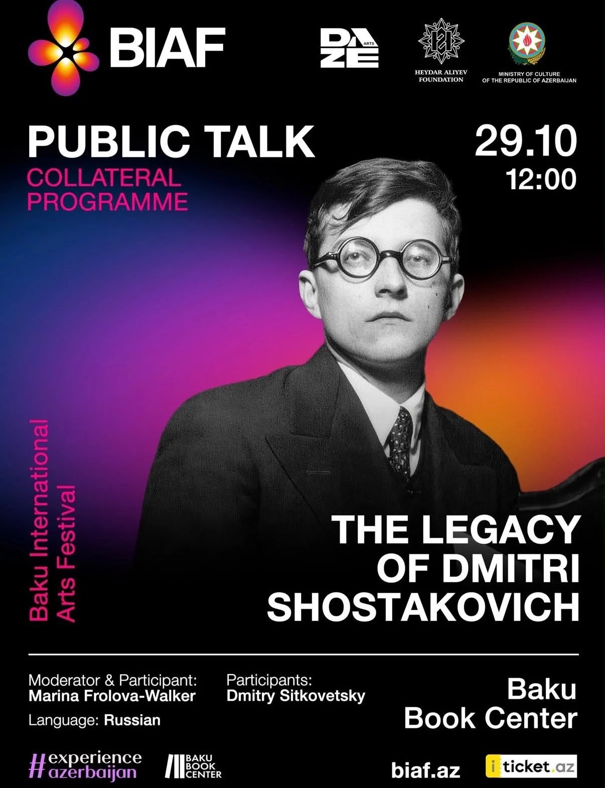 Legacy of Dmitri Shostakovich Public Talk by Dmitry Sitkovetsky and Zumrud Dadashzadeh 