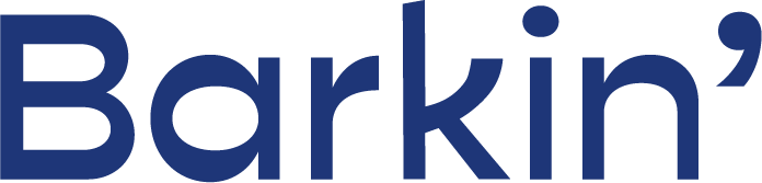 Text image with the word 'BarkIn'' in bold, dark blue font.