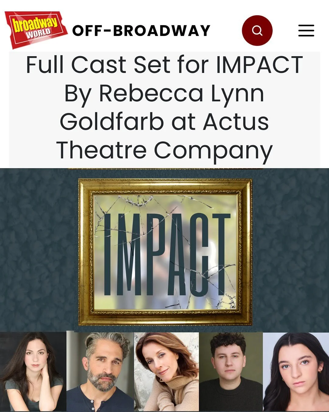 Thrilled to finally share the cast of IMPACT: A Family Traumedy! This one night only presentation is on Monday, October 6th at 7PM, with @rosiecorr leading us as director and @julessandler guiding the world between the lines. 

Much love to @egoactus