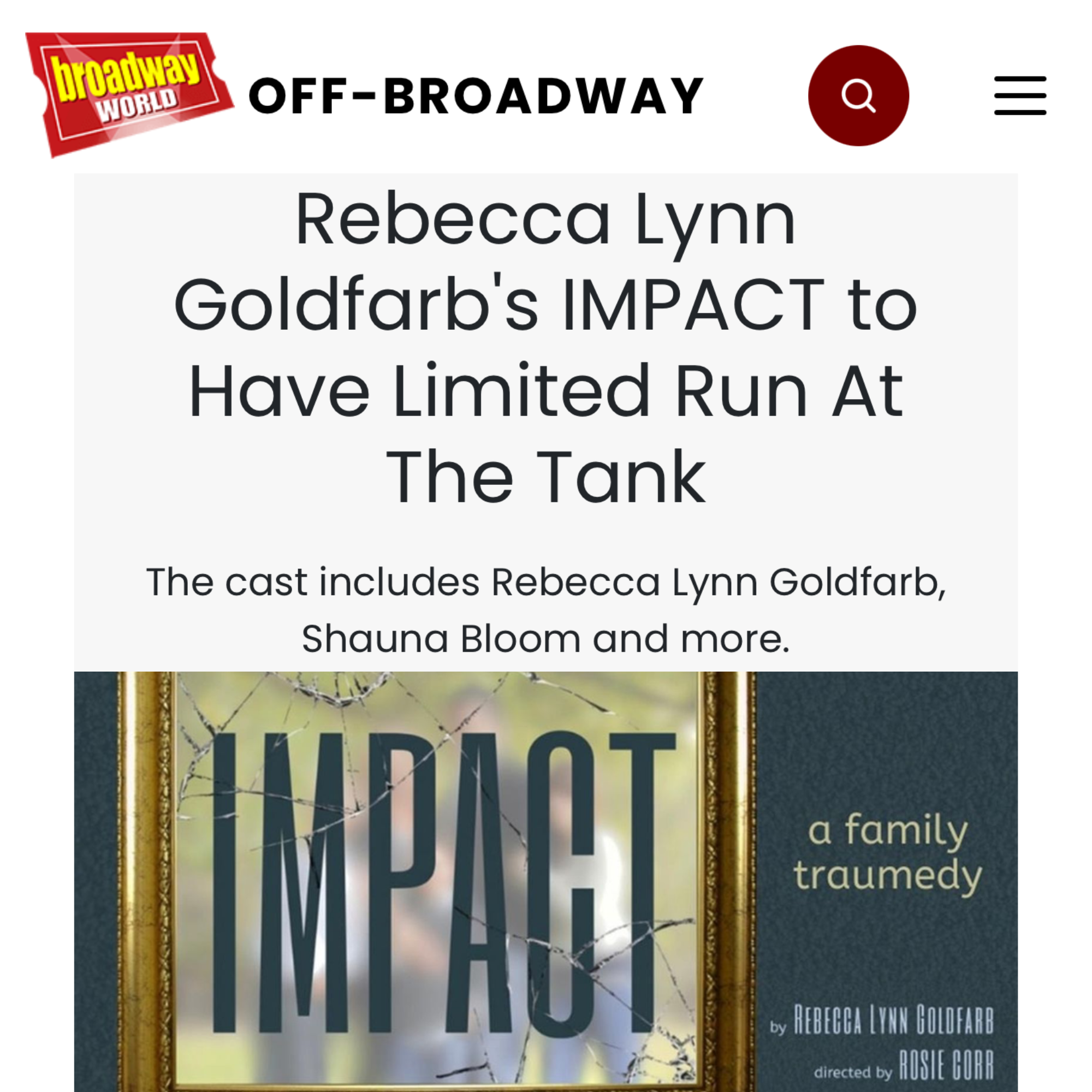 Impact at The Tank in NYC