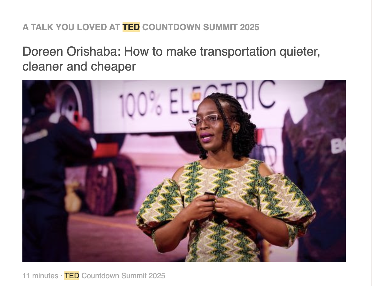 Doreen Orishaba, our Chief Product Officer, was at the TED Countdown Summit 2025!