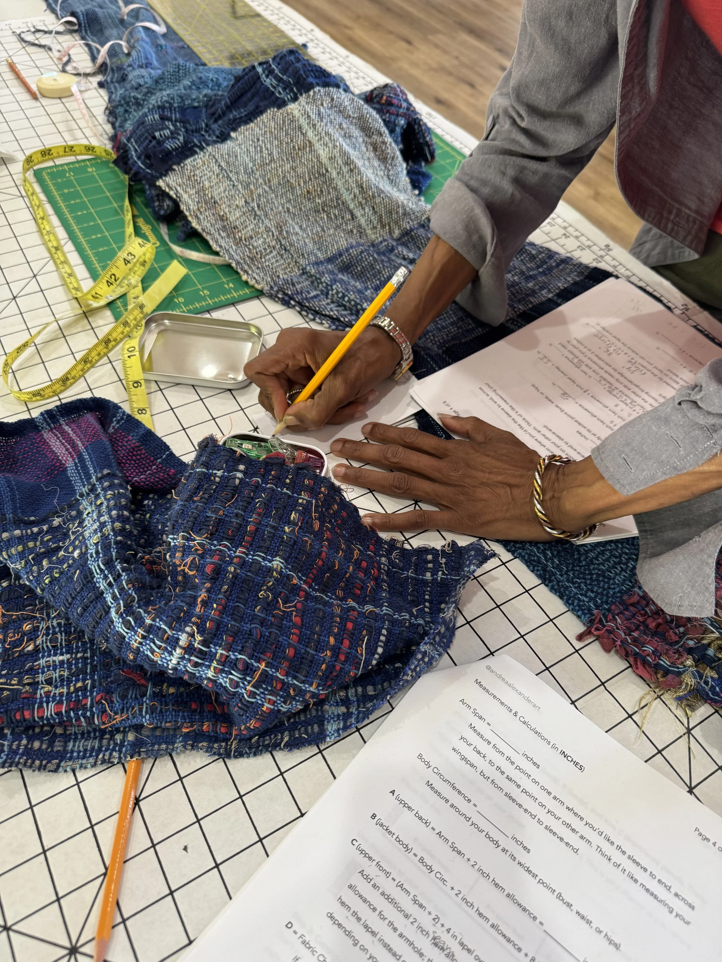 "Wear your Weaving: Sew a Simple Jacket with your Handwoven Fabric" at WabiSabi Weaving, San Diego