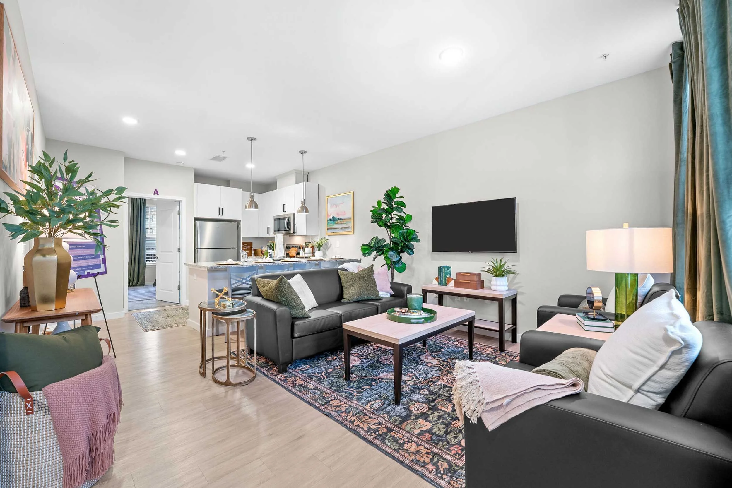 My House on 13th | Living Room and Kitchen