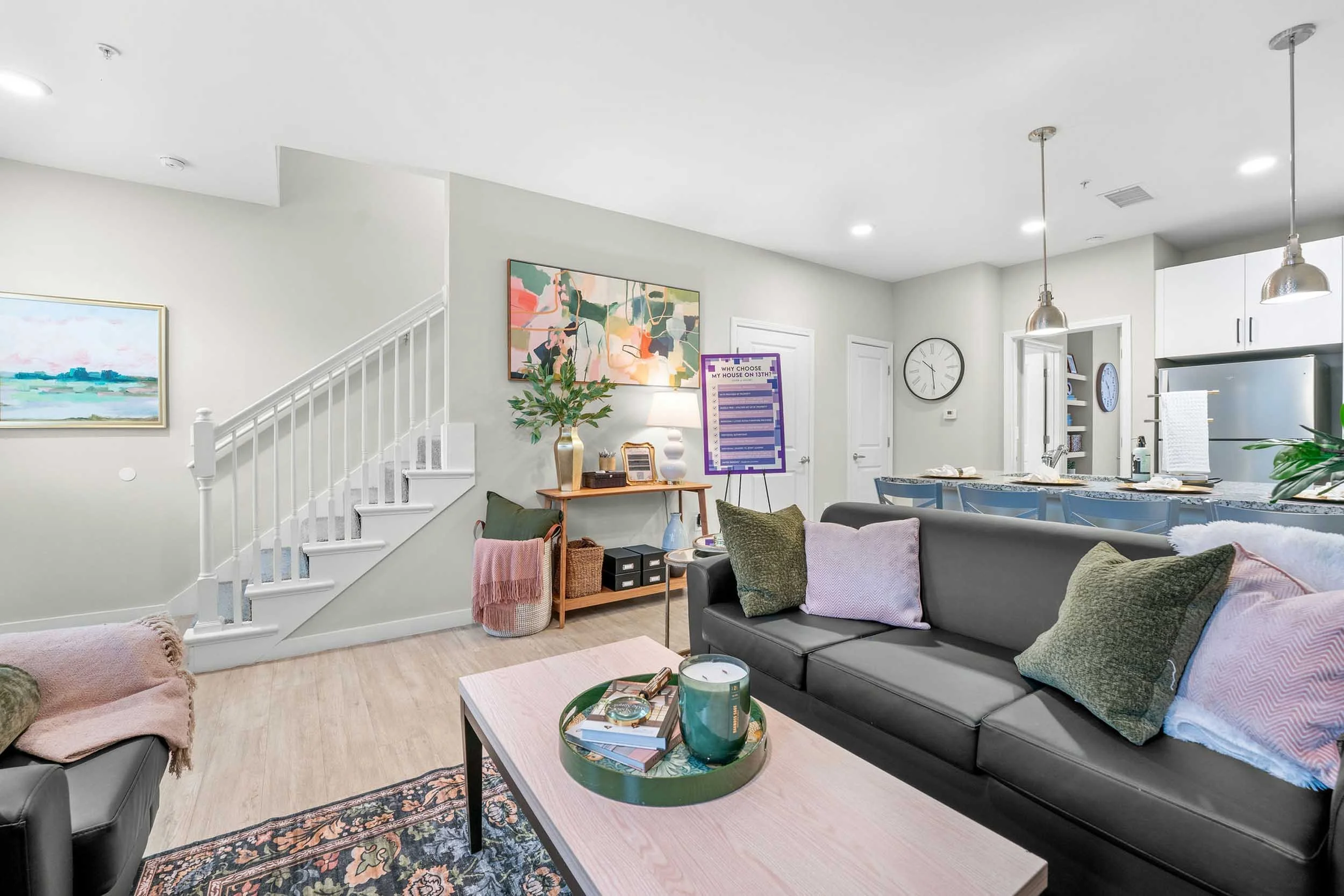 My House on 13th | Living Room and Kitchen