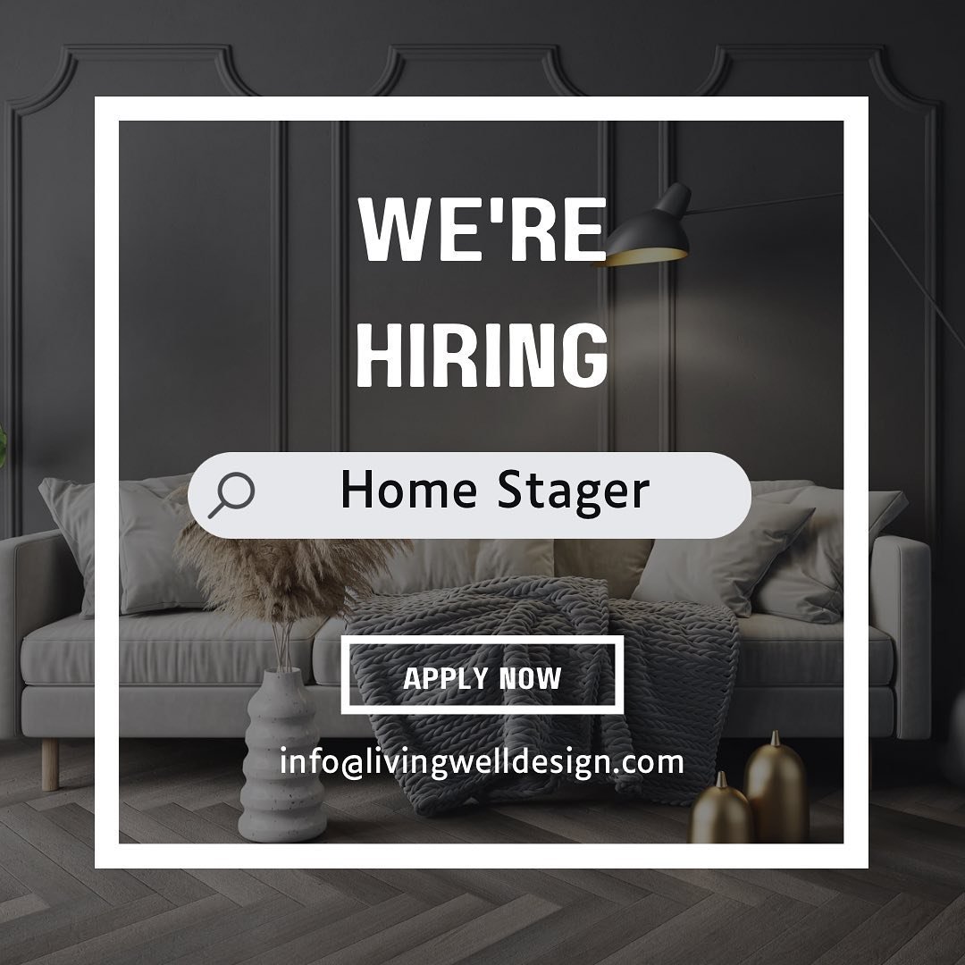 Join our team of passionate home stagers! 🏡✨ If you&rsquo;re creative, detail-oriented, and love transforming spaces, we want to hear from you. Apply by emailing us. 

Let&rsquo;s create beautiful spaces together! #LivingWellDesign #HomeStaging #Hir