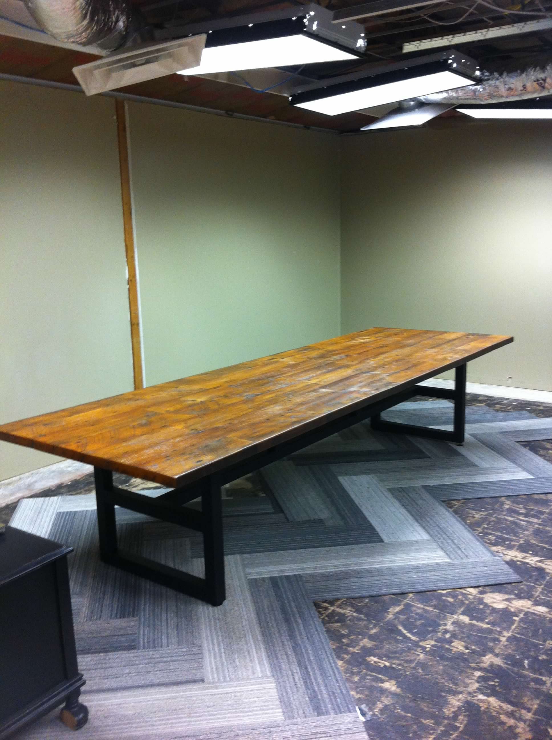 10 ft x 42" CONFERENCE TABLE WITH METAL BASE