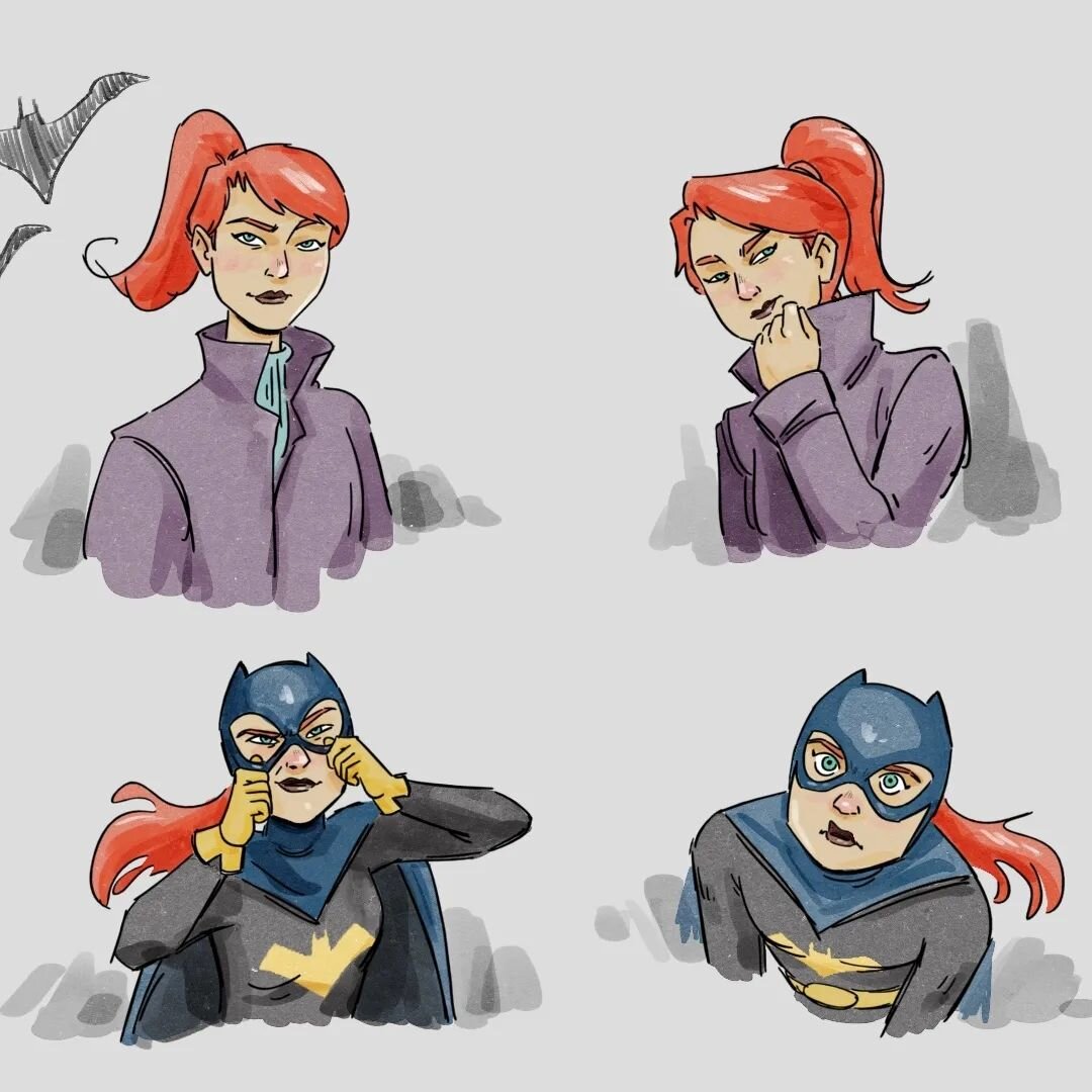Working on adapting a scene from Batgirl Year One, these are some sketches to practice the style and expressions. More to come!