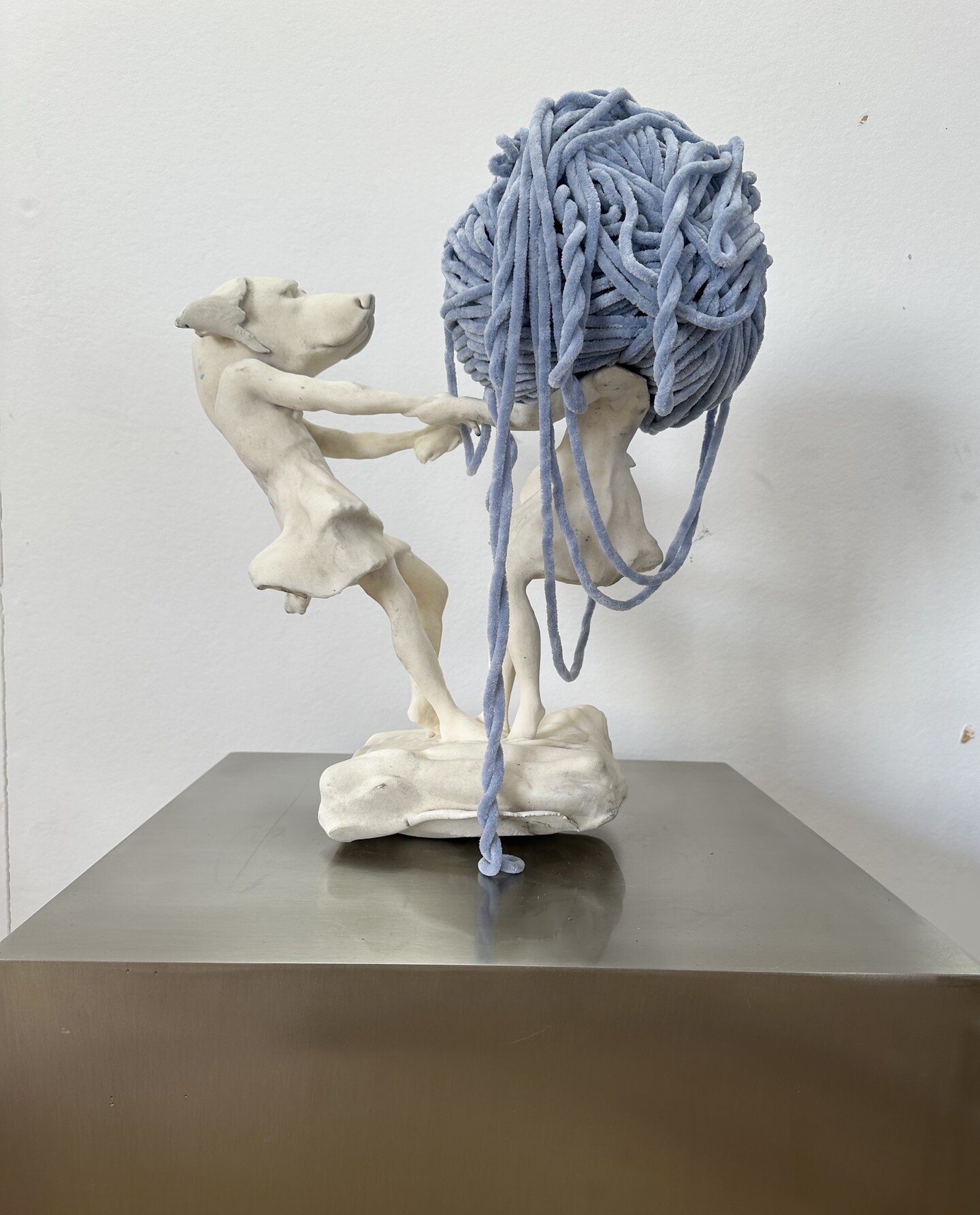 untitled, 3D printed art with yarn, ...#newsurrealism, #sculptureart #fantasyartist #figurativeart
