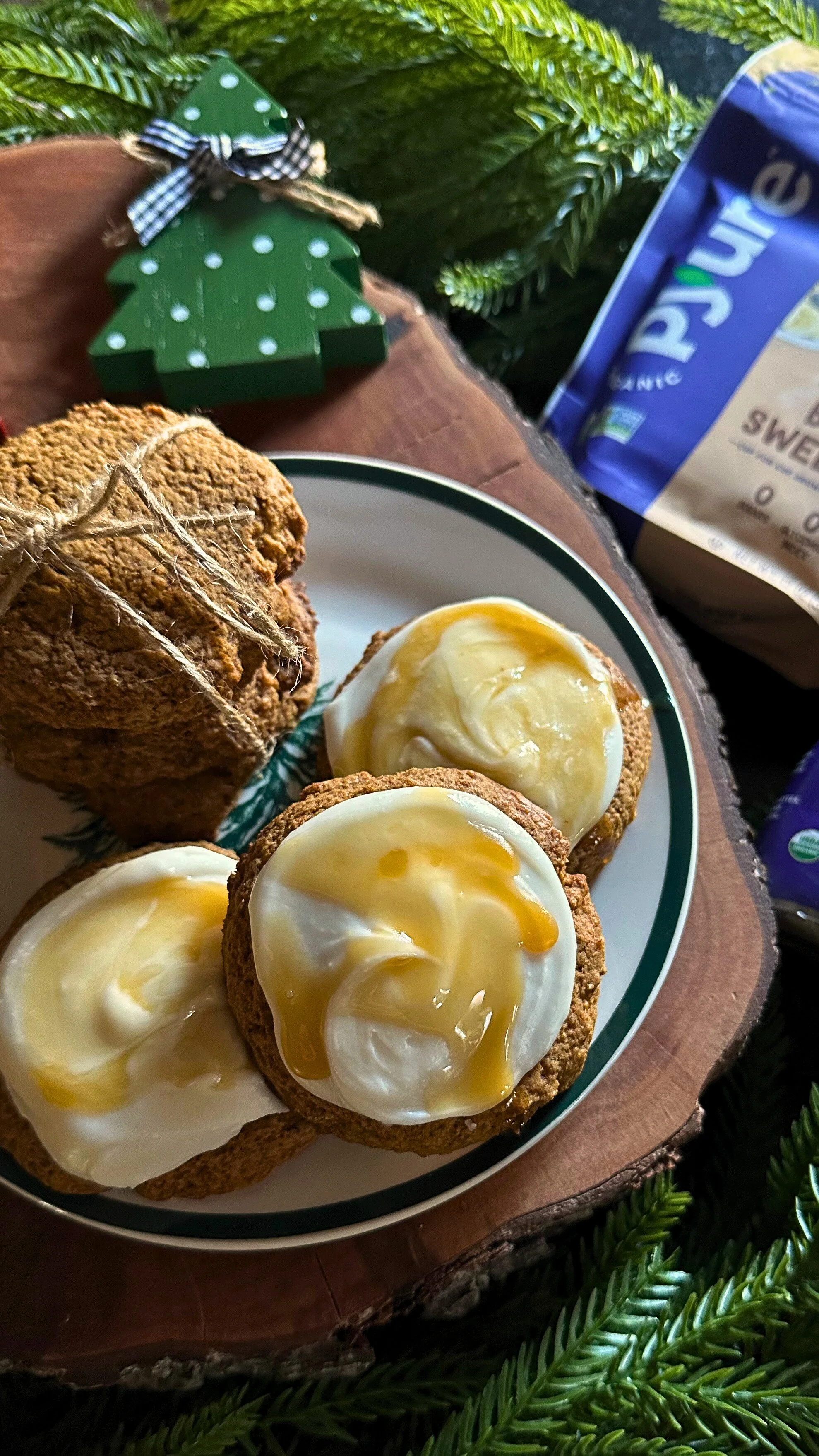 Gingerbread Caramel Swirl Cookies