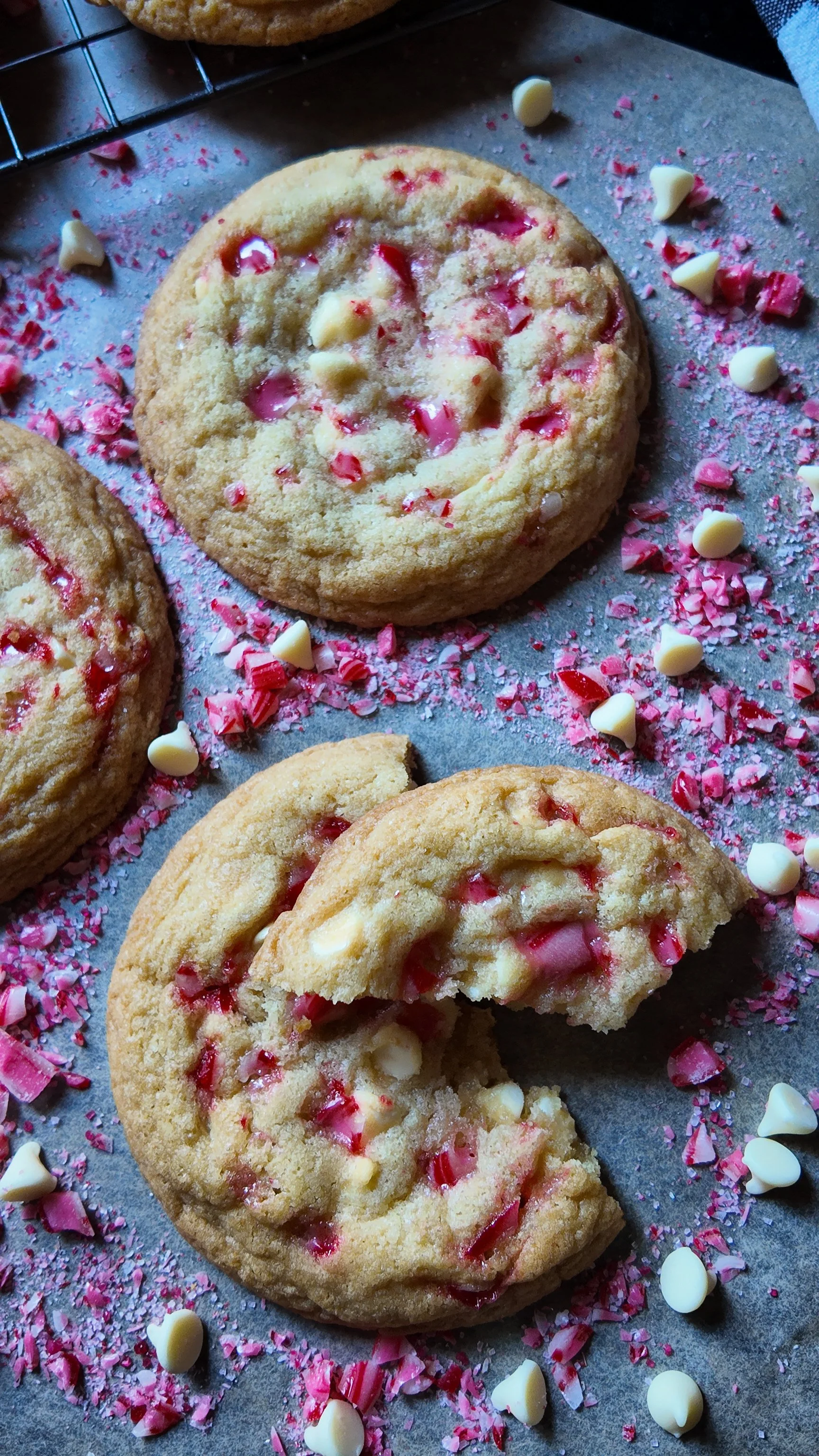 Bakery-Style White Chocolate Peppermint Cookies