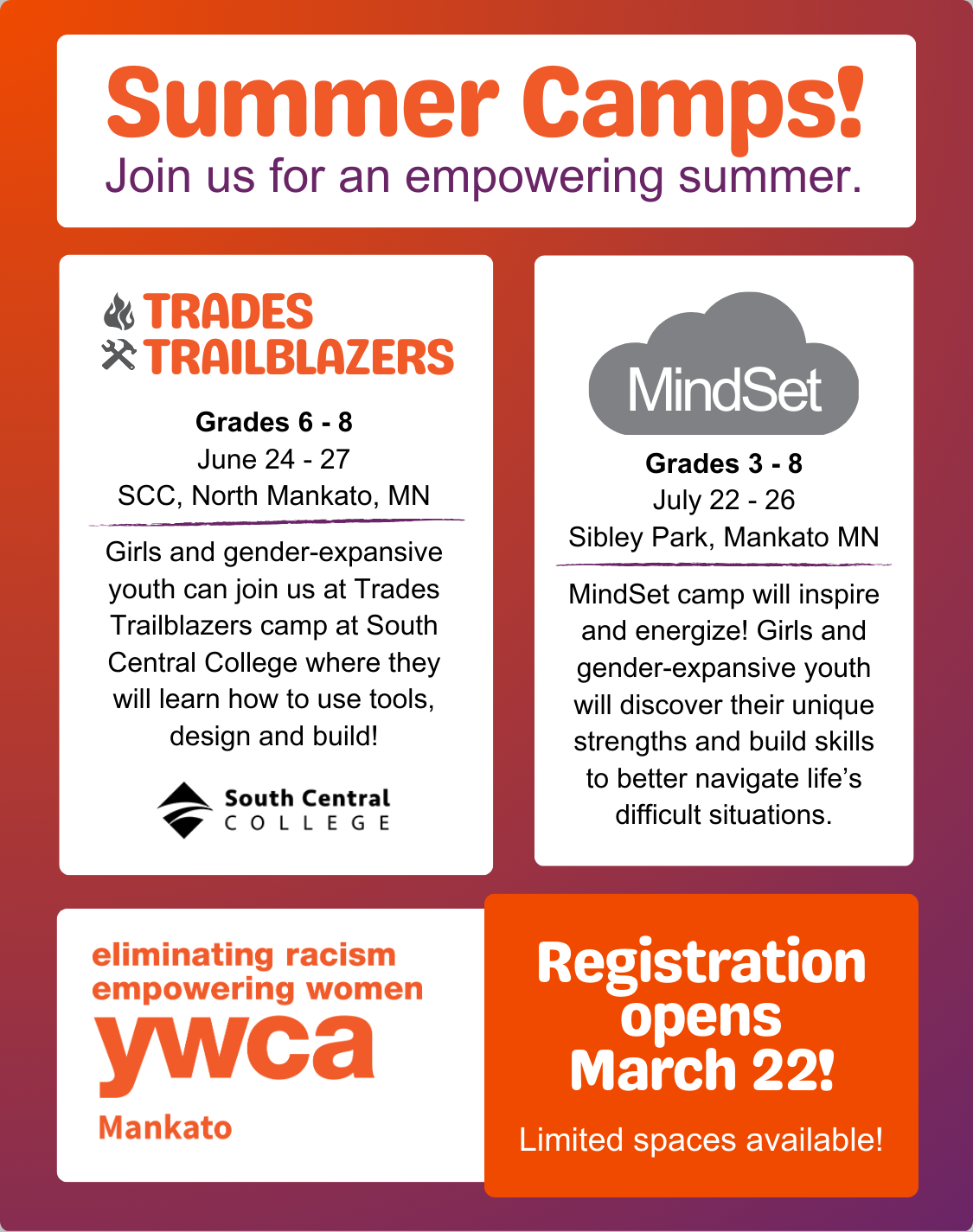Summer Camps — YWCA Mankato Women's Empowerment Child Development