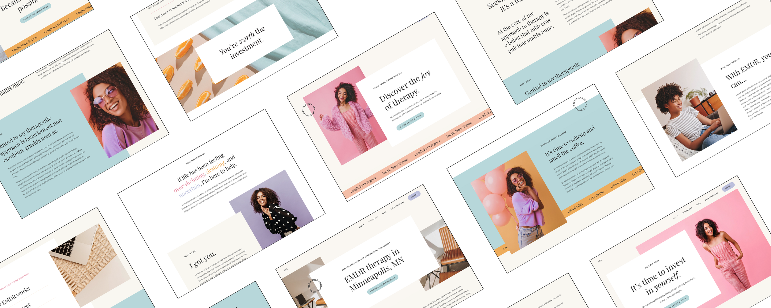ZOE Squarespace Template for Therapists Walker Strategy Co.