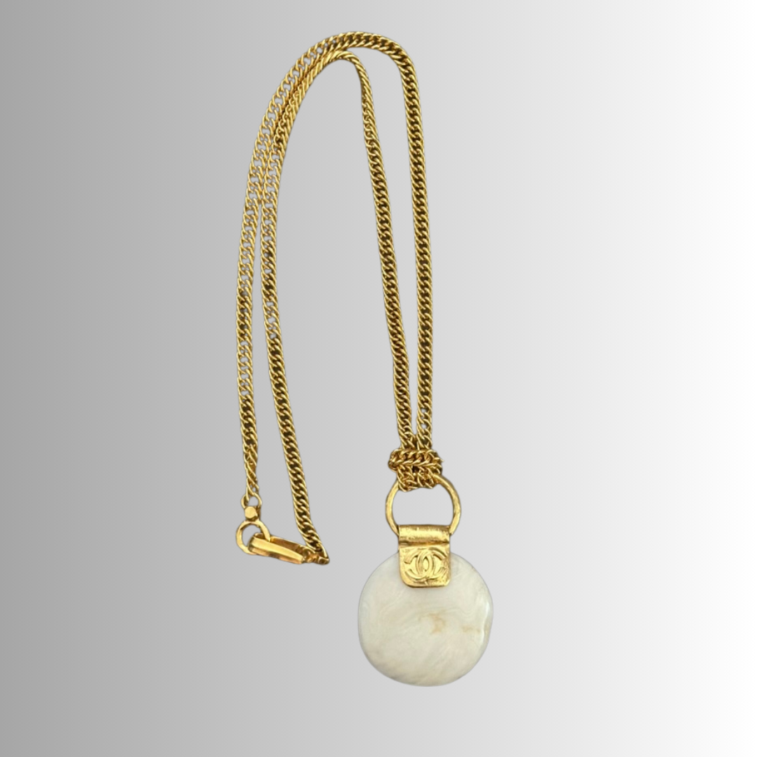 Chanel White Stone Necklace