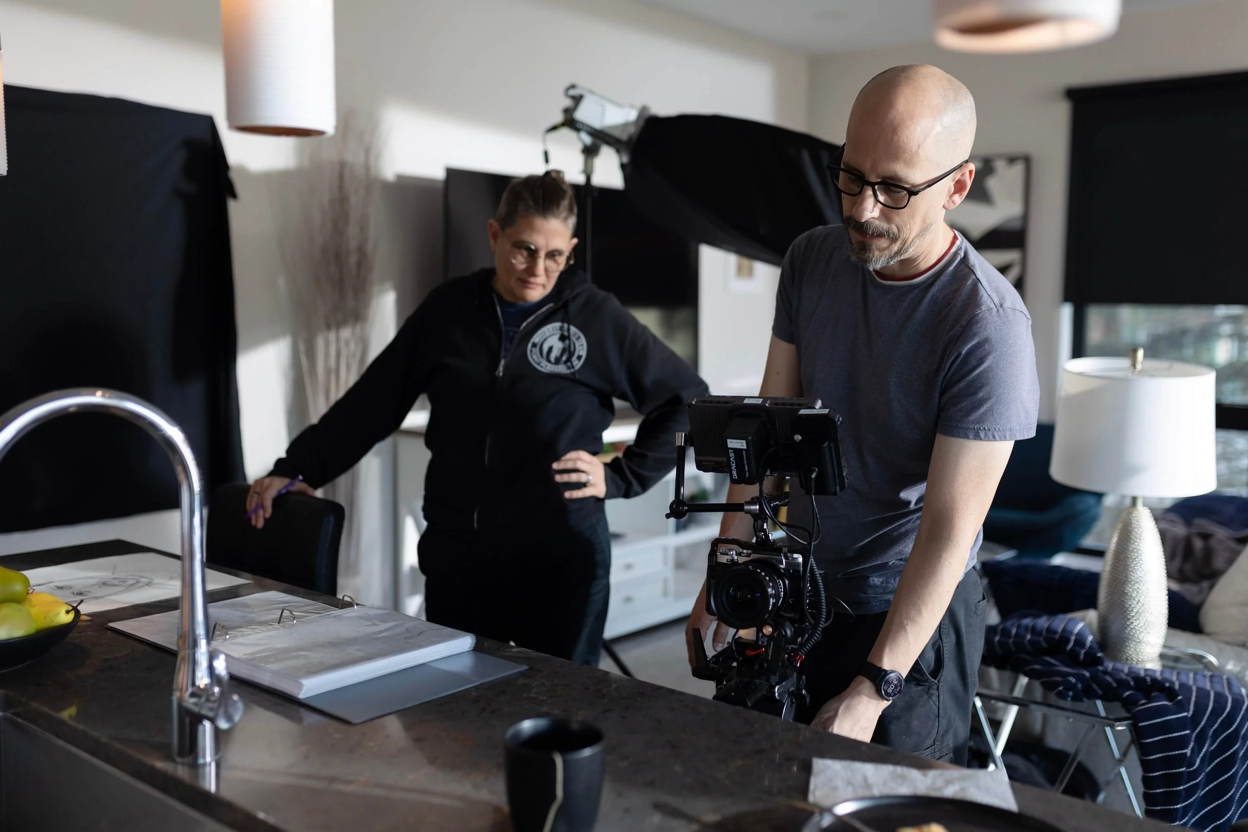 Behind the scenes of filmmaking photo