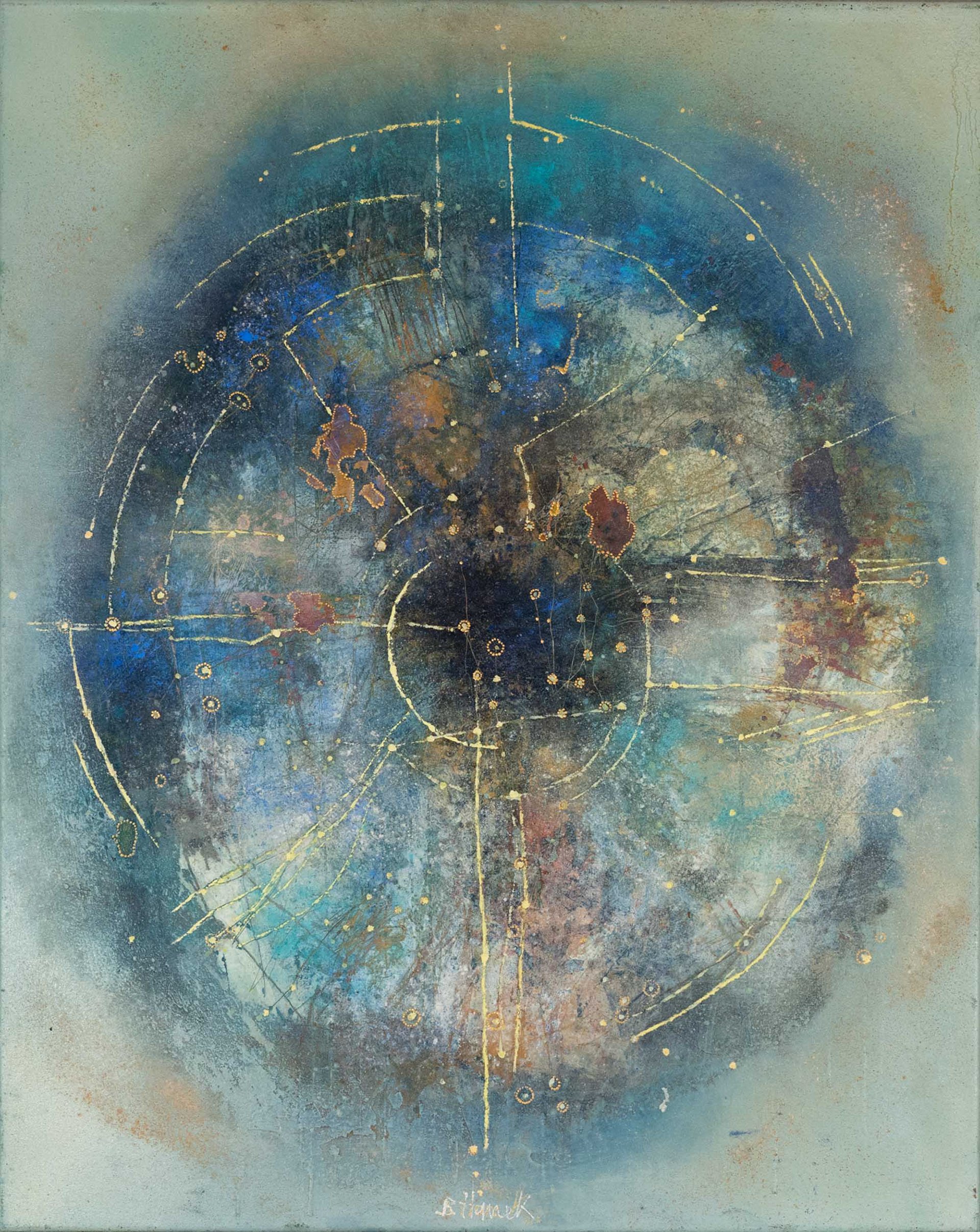 "Grundriss" – Mischtechnik a. L. 100x120
