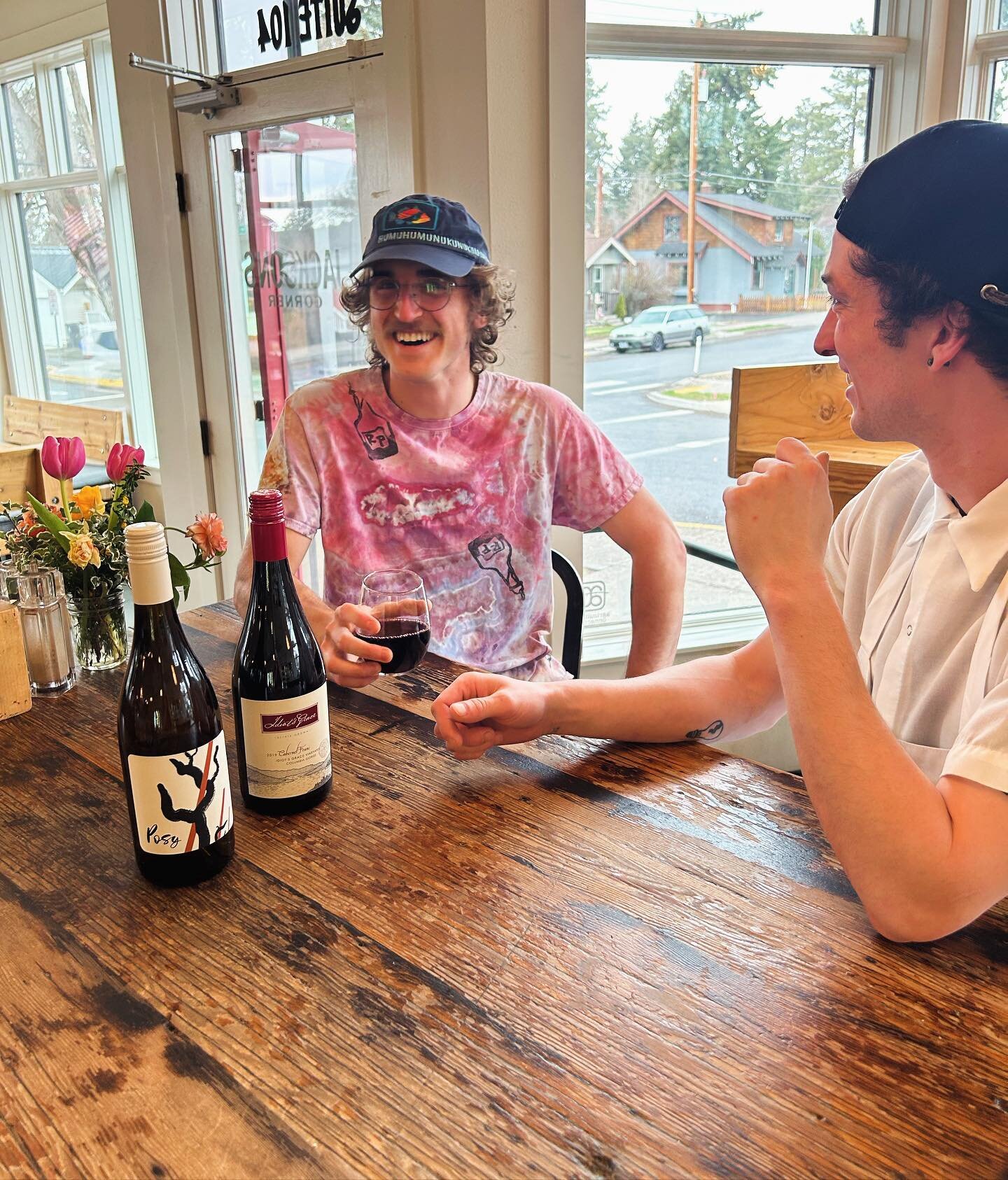 Partnering with small farmers + wine makers has been a passion of ours for years. This month, we brought in a few glass pours from @idiotsgracewines! Come try a glass (or grab a bottle to share). Cheers, y&rsquo;all, and happy Friday 💃🏽