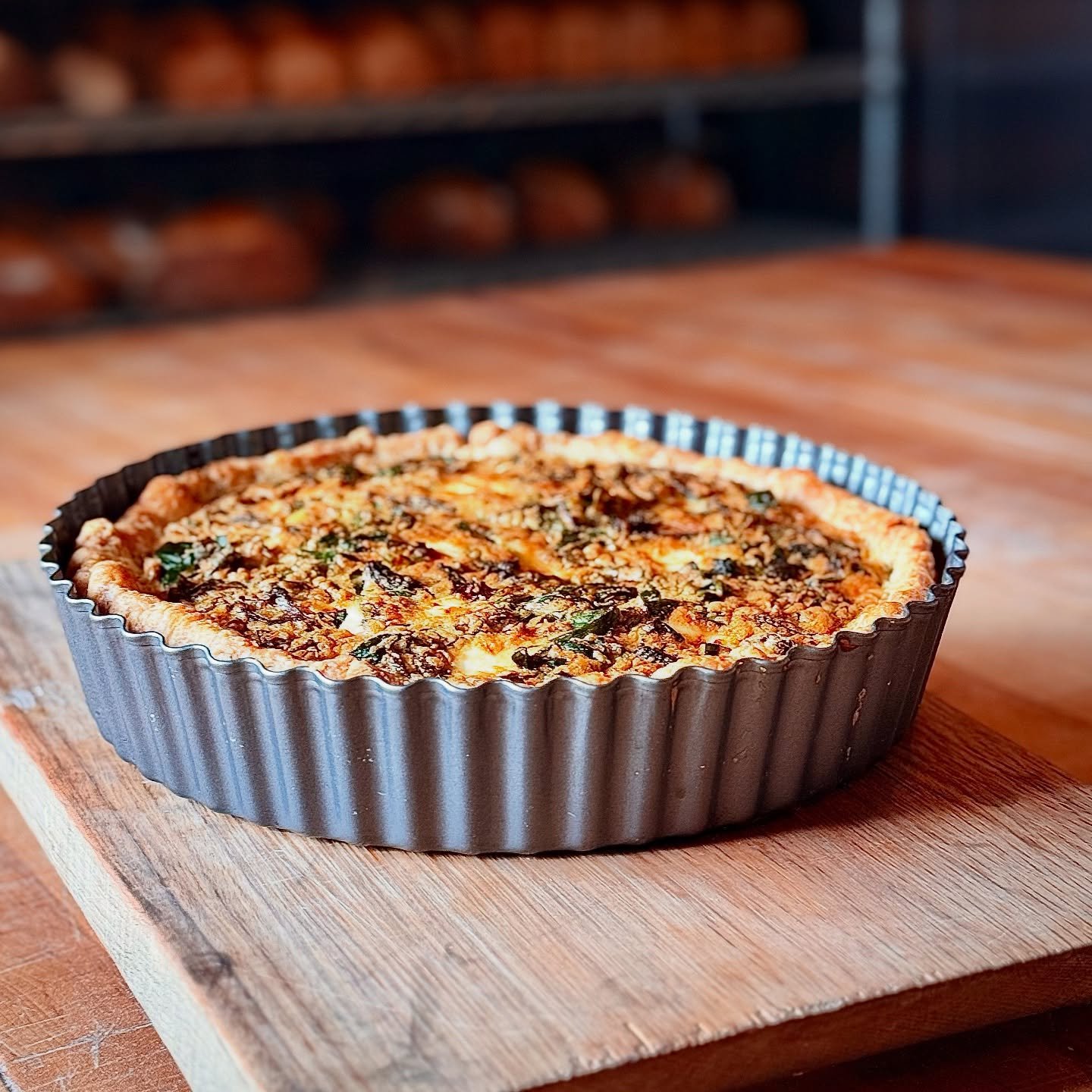 Spring quiche was such a hit over Mother&rsquo;s Day weekend, we decided to keep it around.

Local morels, @sungroundedfarm spinach, @groundworks_organics green garlic and sorrel, asparagus, ch&egrave;vre, and @goodspeedfamilyfarms egg custard, all t