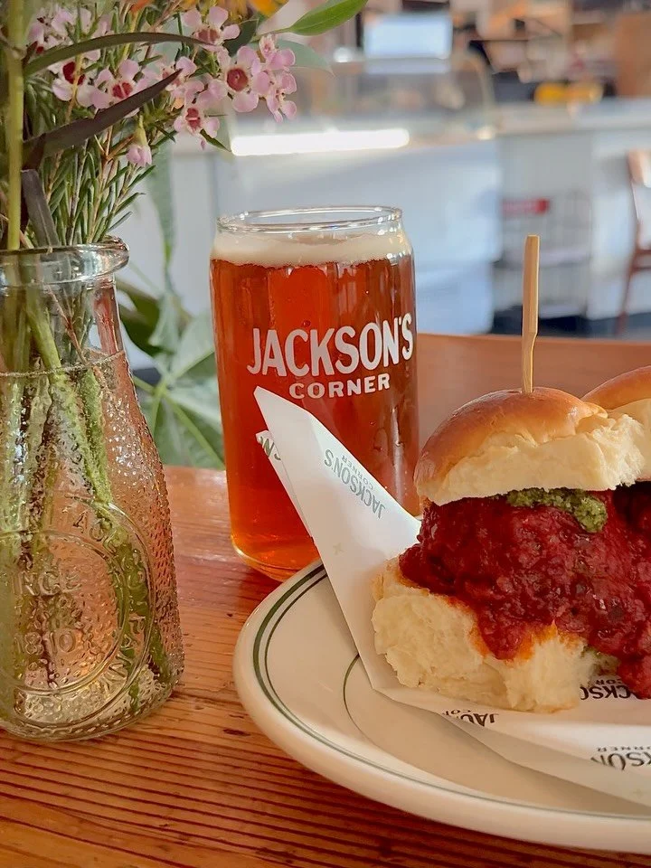 Slide on by for happy hour, from 3-5pm daily. 

You can get these super cute meatball sliders on house made pull-apart buns, seasonal soups, bakery treats, $5 beer and wine&hellip; 

Stick around and slide right into supper if you&rsquo;d like, 4-9pm