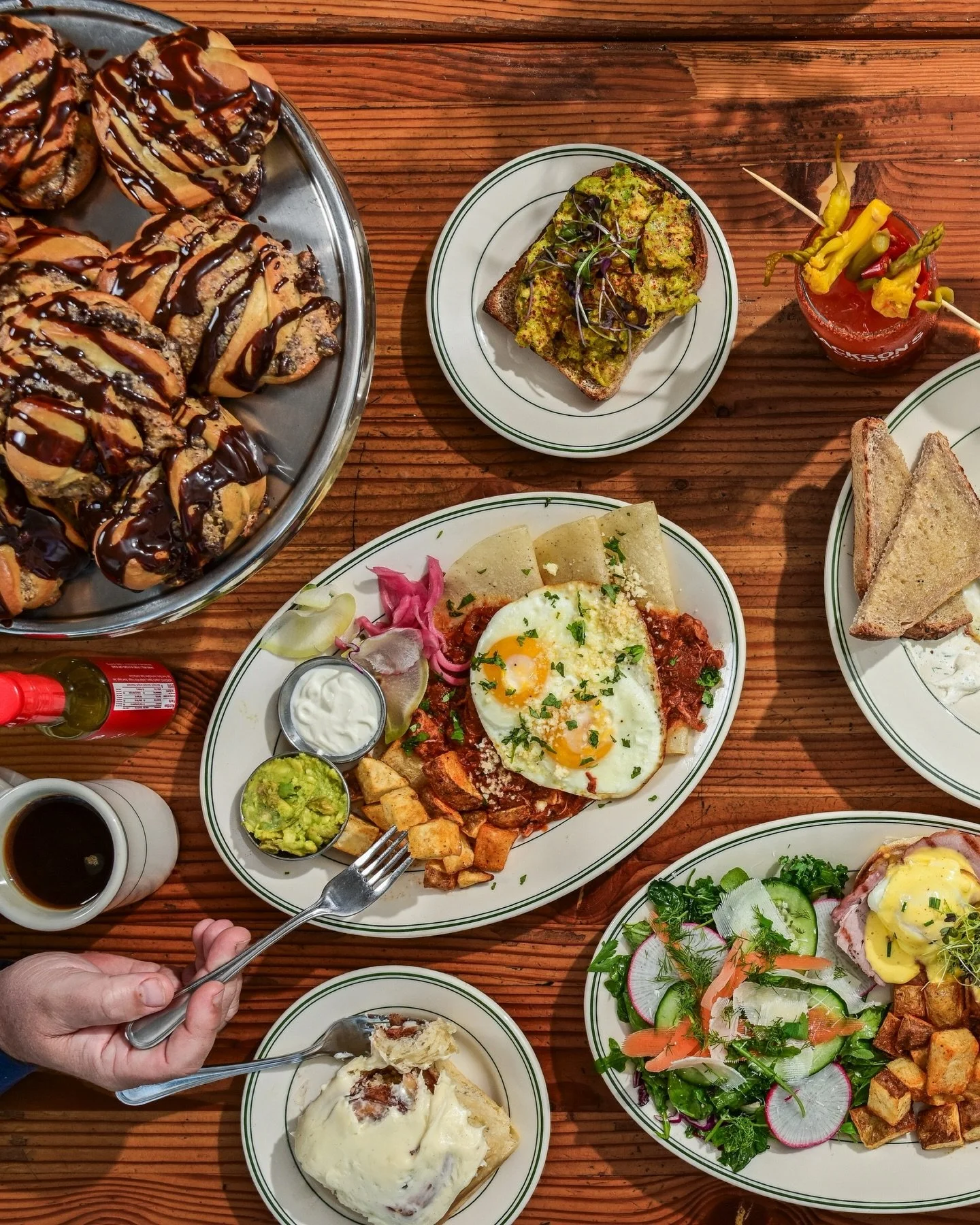 We love being the place people end up when they&rsquo;re home for the holidays. Or visiting town and need somewhere that feels like it.

We&rsquo;ll be here baking bread, pulling espressos, brunching, wining, and dining all the way through the season